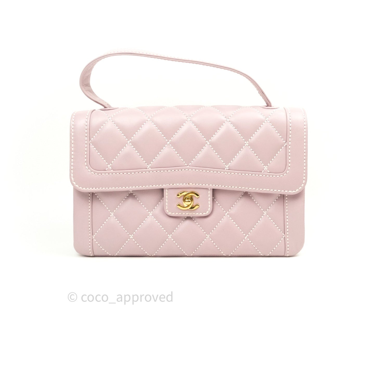 Chanel Vintage Medium Flap Lilac Lambskin 24K Gold Hardware