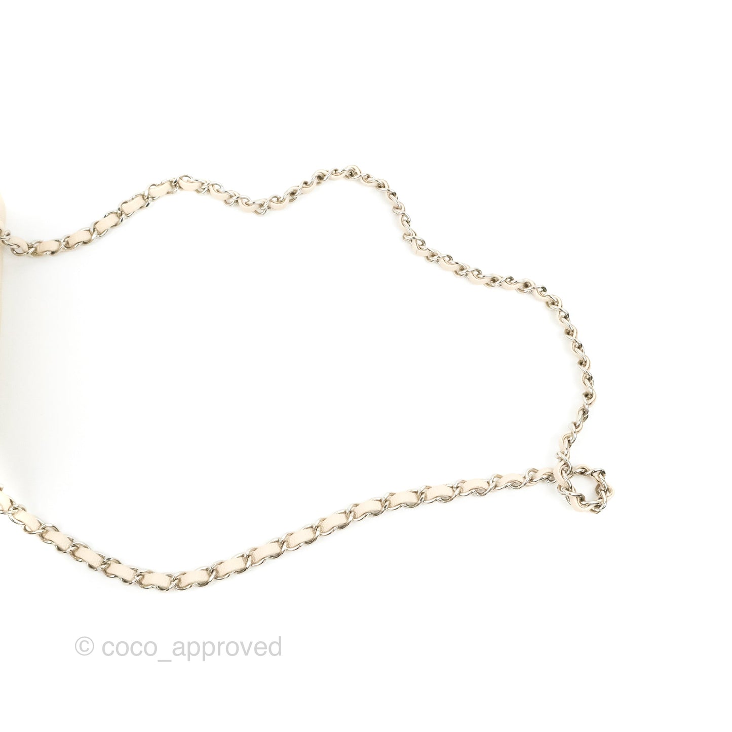 Chanel Quilted Mini Rectangular Ivory Caviar Silver Hardware