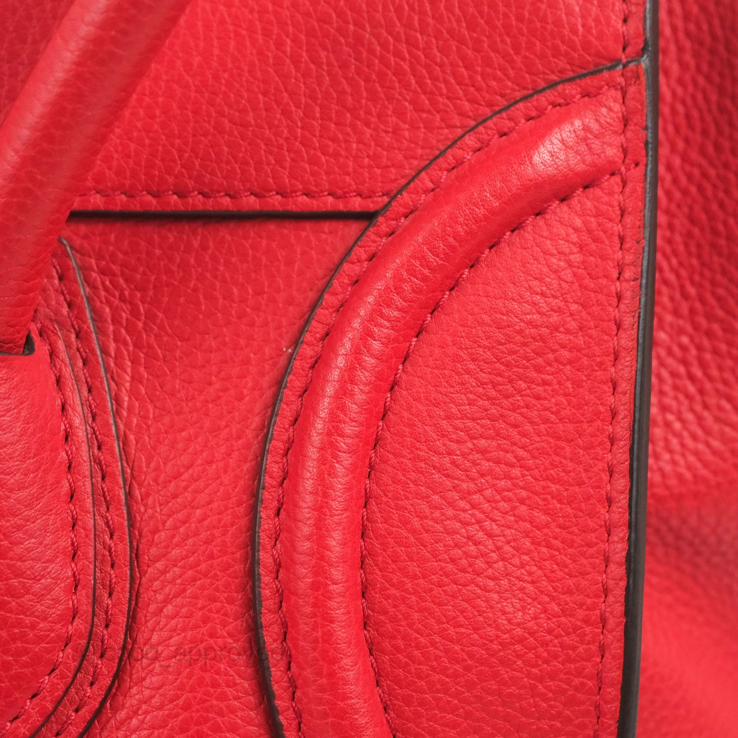 Celine Mini Luggage Bag Red Calfskin