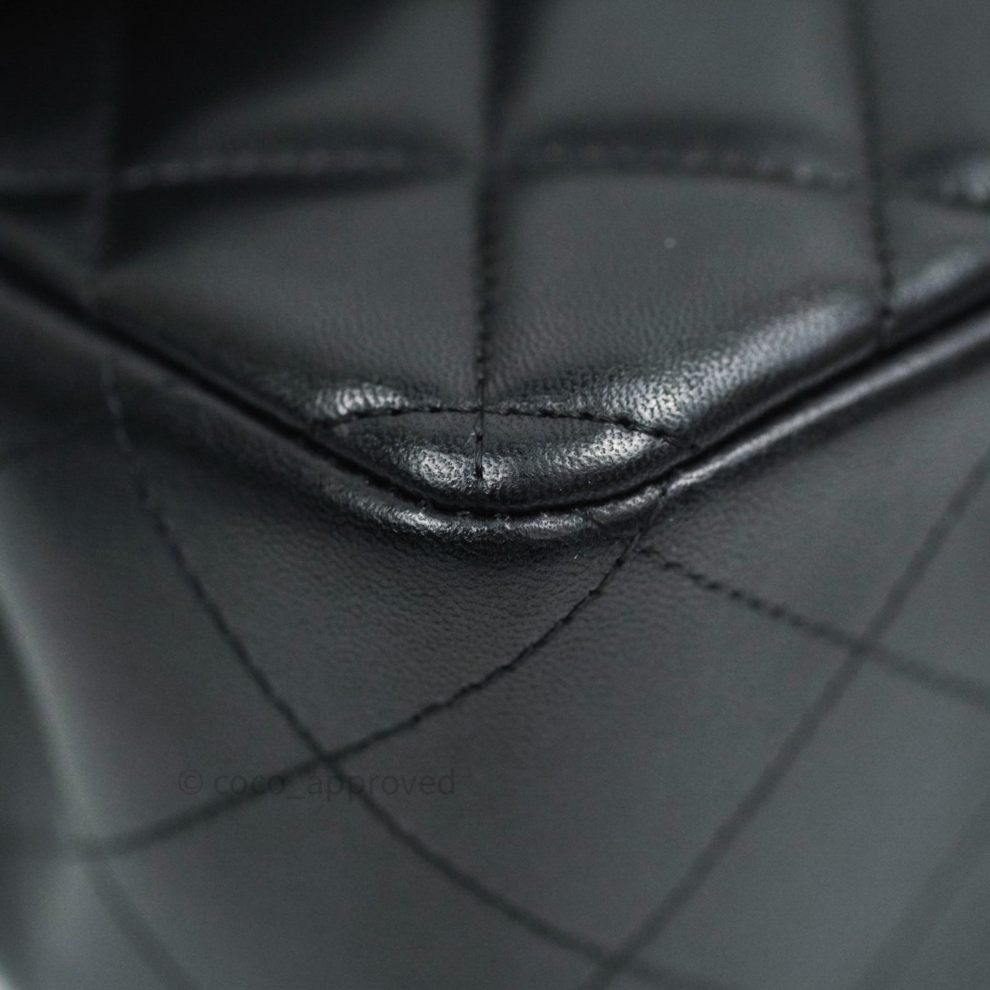 Chanel Classic Jumbo Double Flap Black Lambskin Silver Hardware⁣⁣