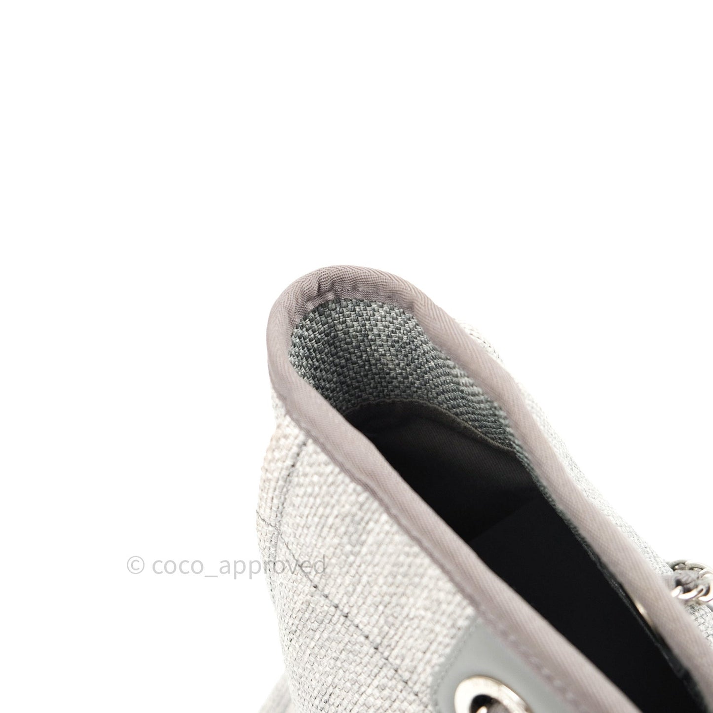 Chanel Canvas Deauville Medium Tote Grey
