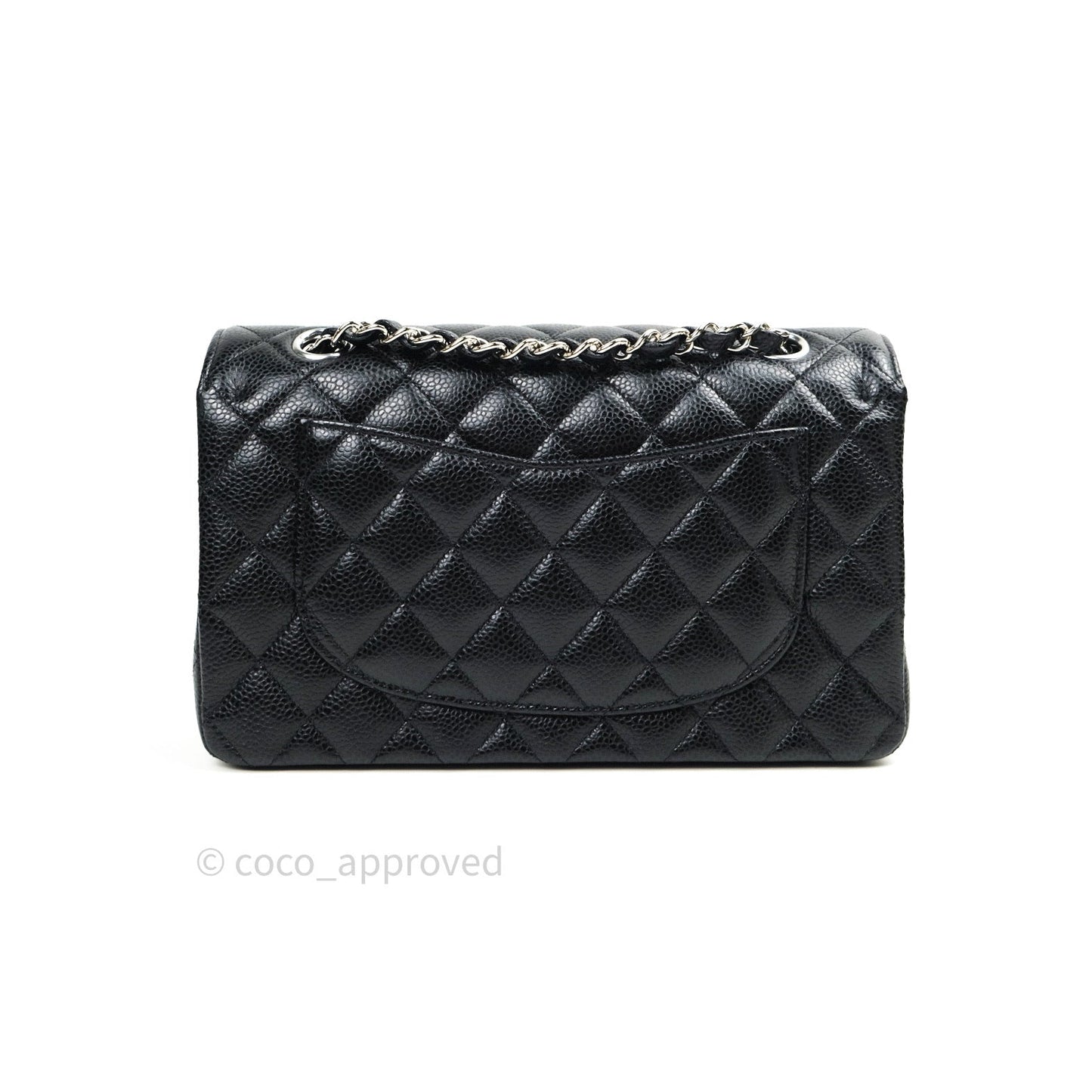 Chanel Classic Small S/M Flap Black Caviar Silver Hardware
