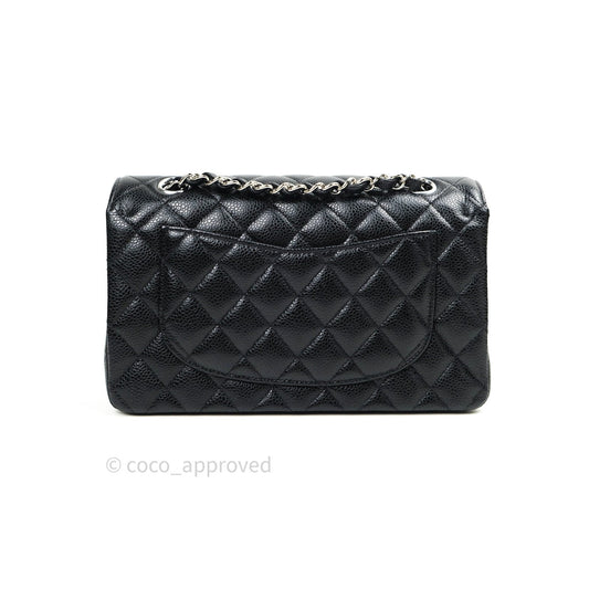 Chanel Classic Small S/M Flap Black Caviar Silver Hardware