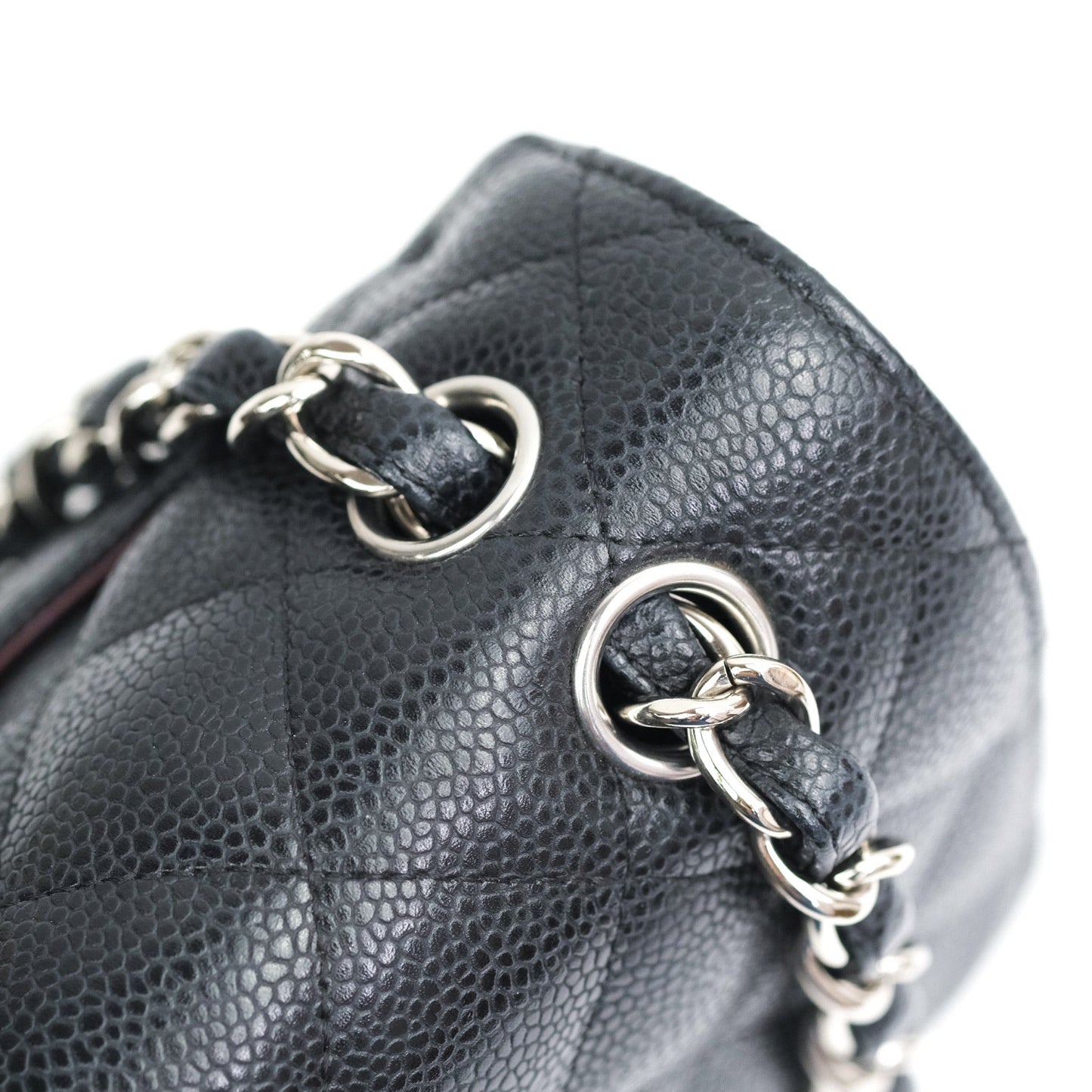 Chanel Caviar Quilted Jumbo Double Flap Black Silver Hardware