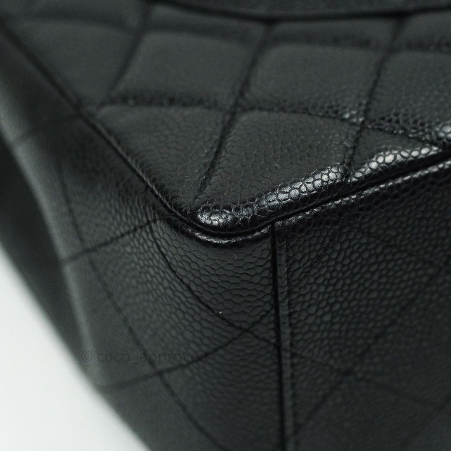 Chanel Classic Maxi Single Flap Quilted Black Caviar Gold Hardware
