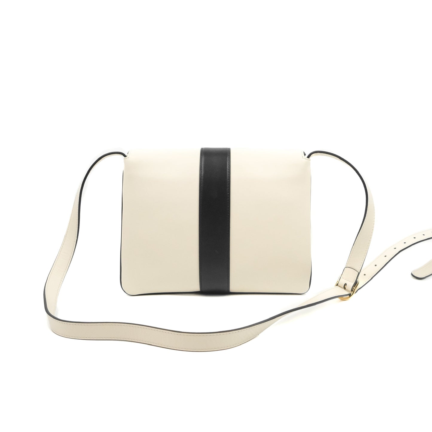 Gucci Calfskin Medium Arli Flap Shoulder Bag White