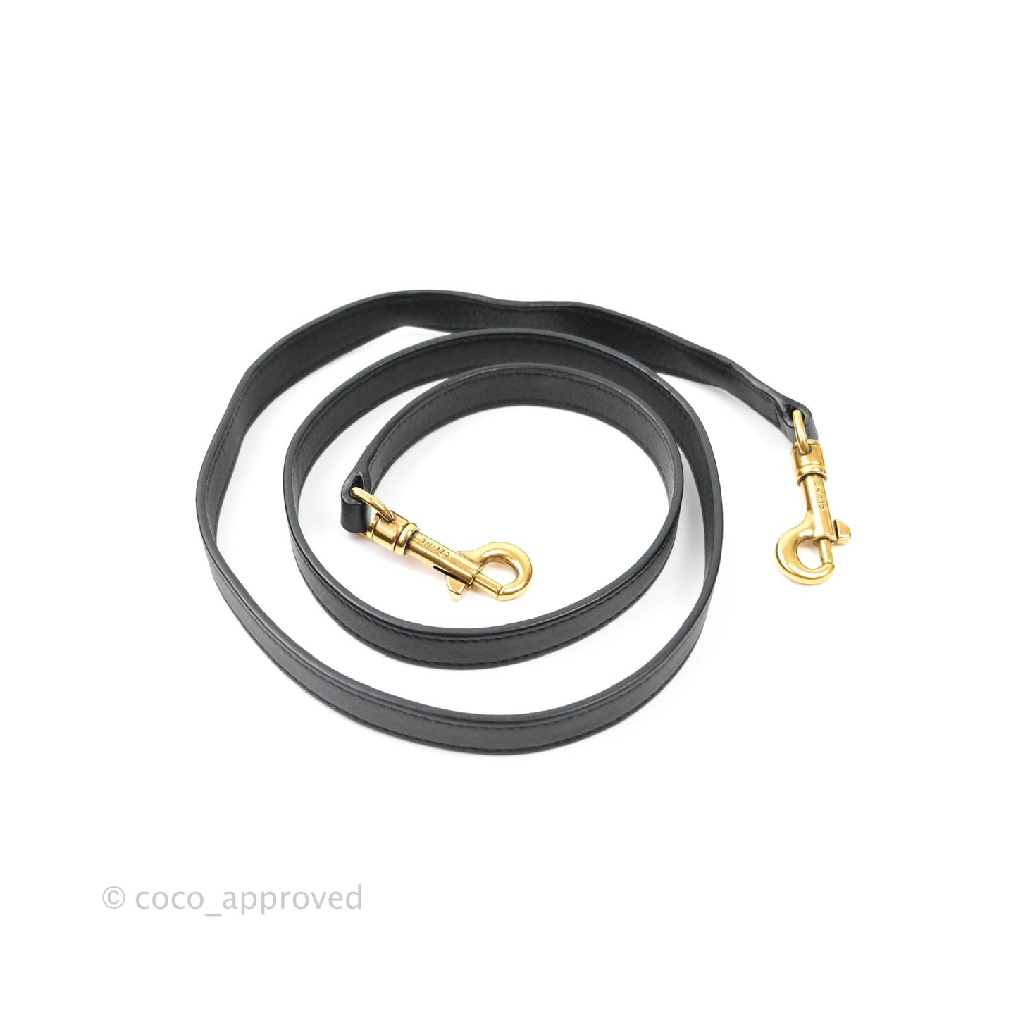 Celine Nano Luggage in Black Calfskin Antique Gold Hardware