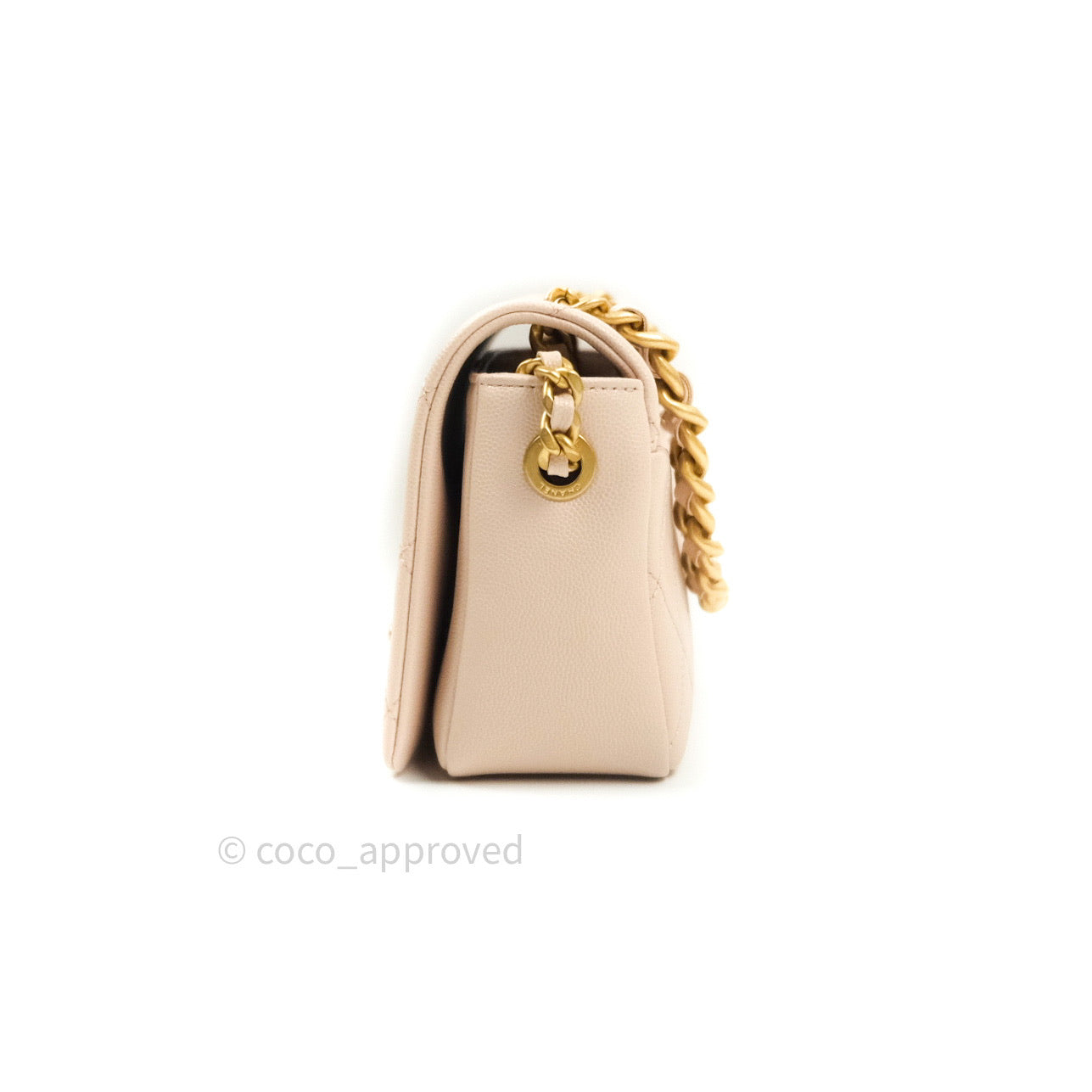 Chanel 2 Way Shoulder Bag Rose Pink Caviar Gold Hardware