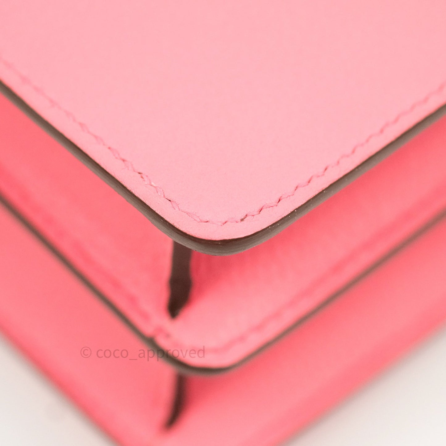 Hermès Roulis Mini 18 Rose Azalee Evercolor Palladium Hardware
