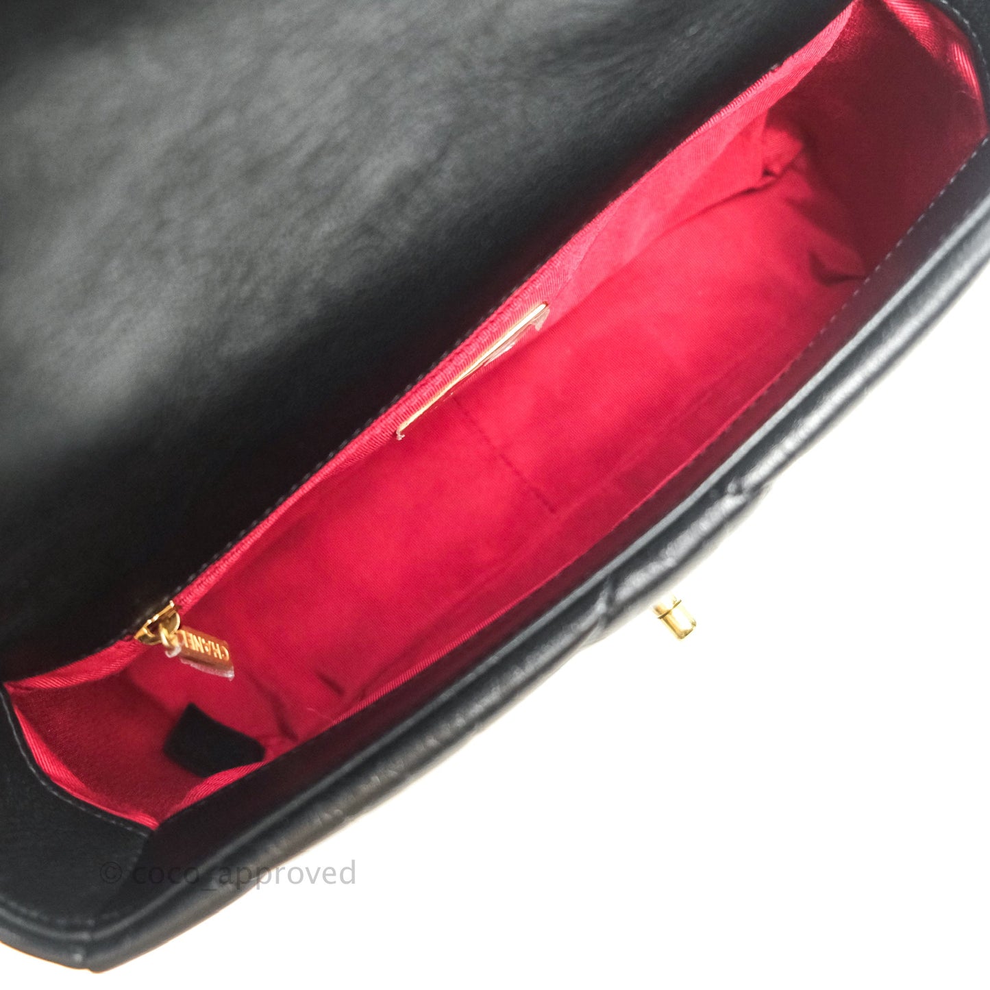 Chanel 19 Small Black Goatskin Mixed Hardware