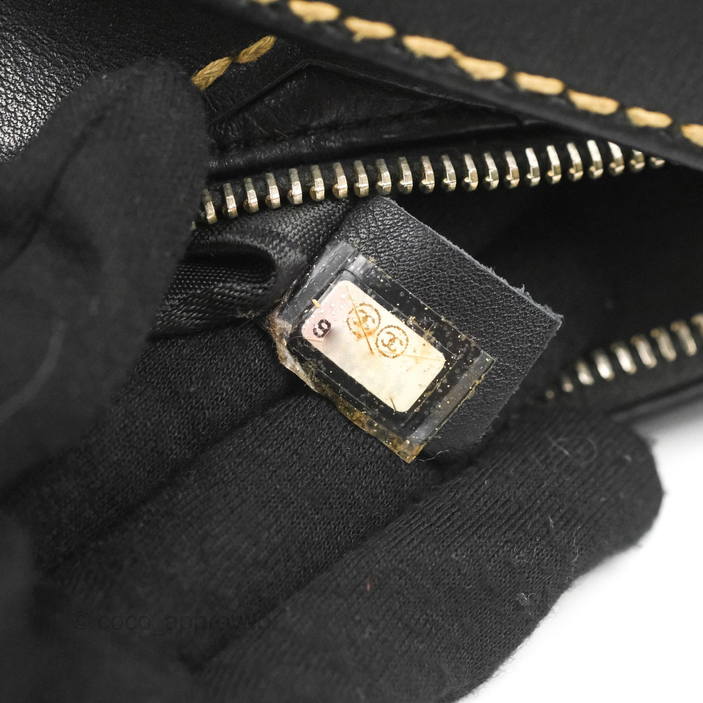 Chanel Vintage CC Shoulder Bag Black Calfskin
