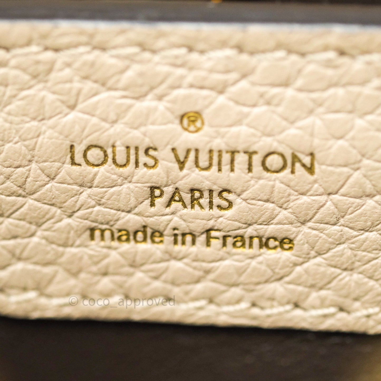 Louis Vuitton Taurillon Capucines BB Galet
