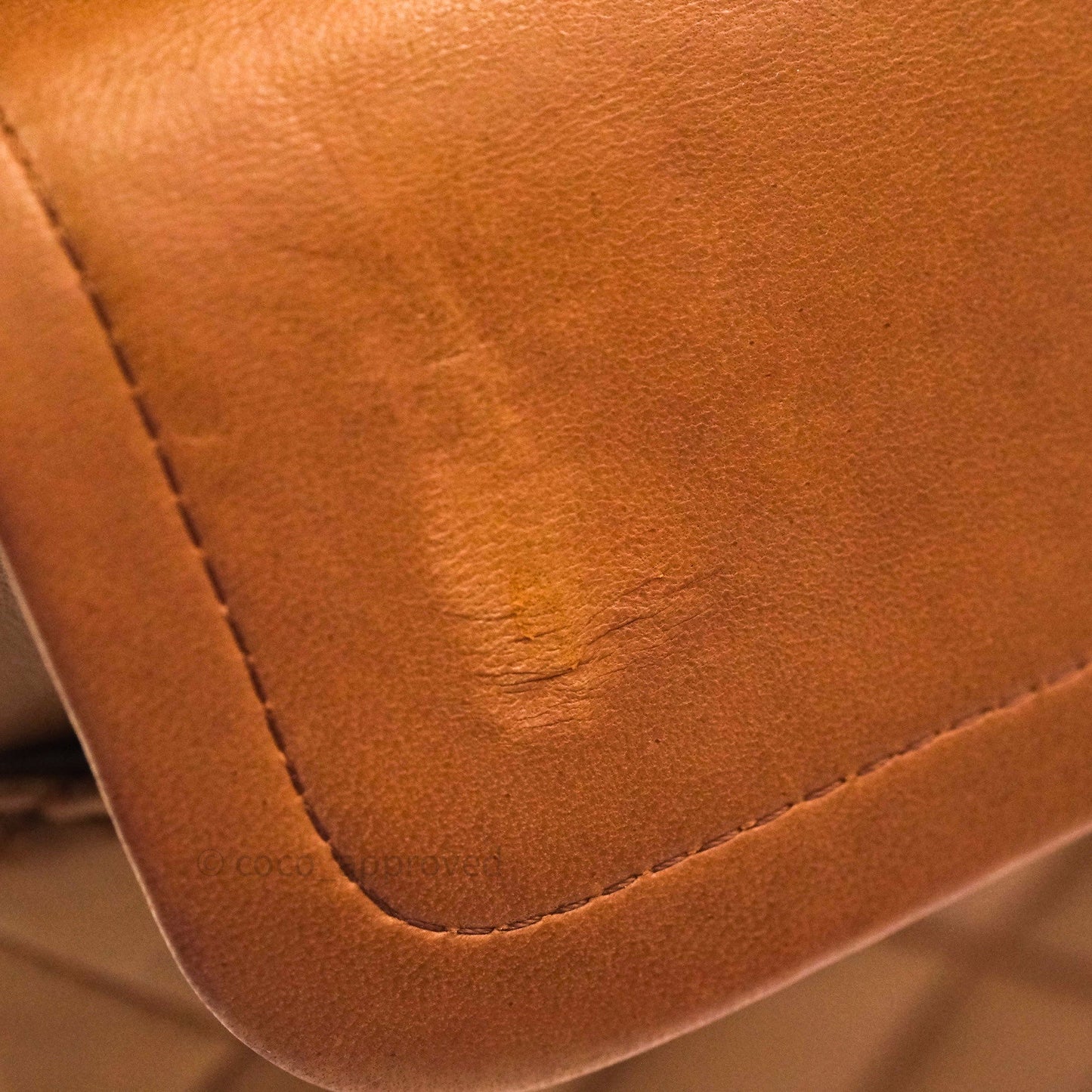 Chanel Classic M/L Brown Lambskin Silver Hardware