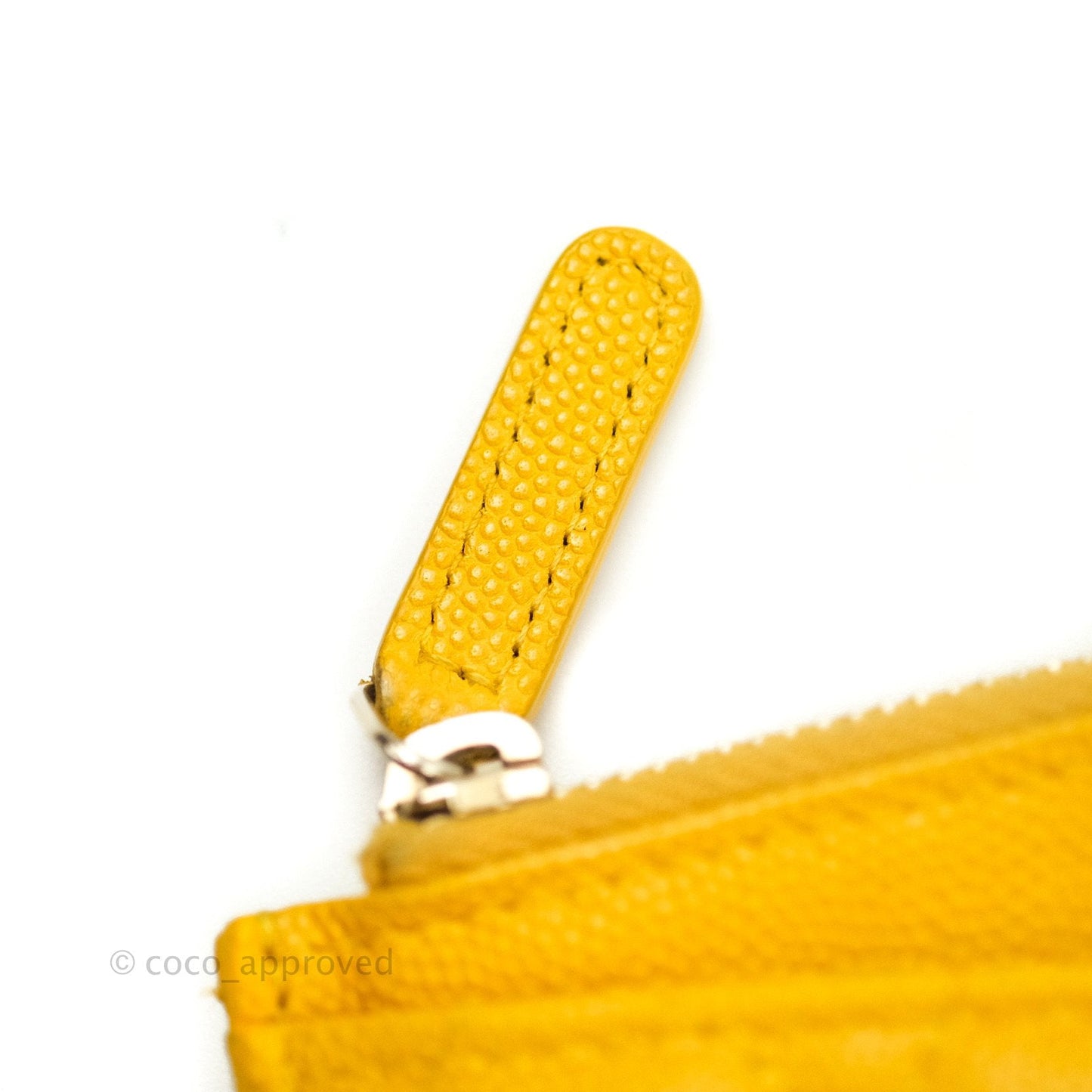 Chanel O Case Phone Case Pouch Card Holder Yellow Caviar Gold Hardware