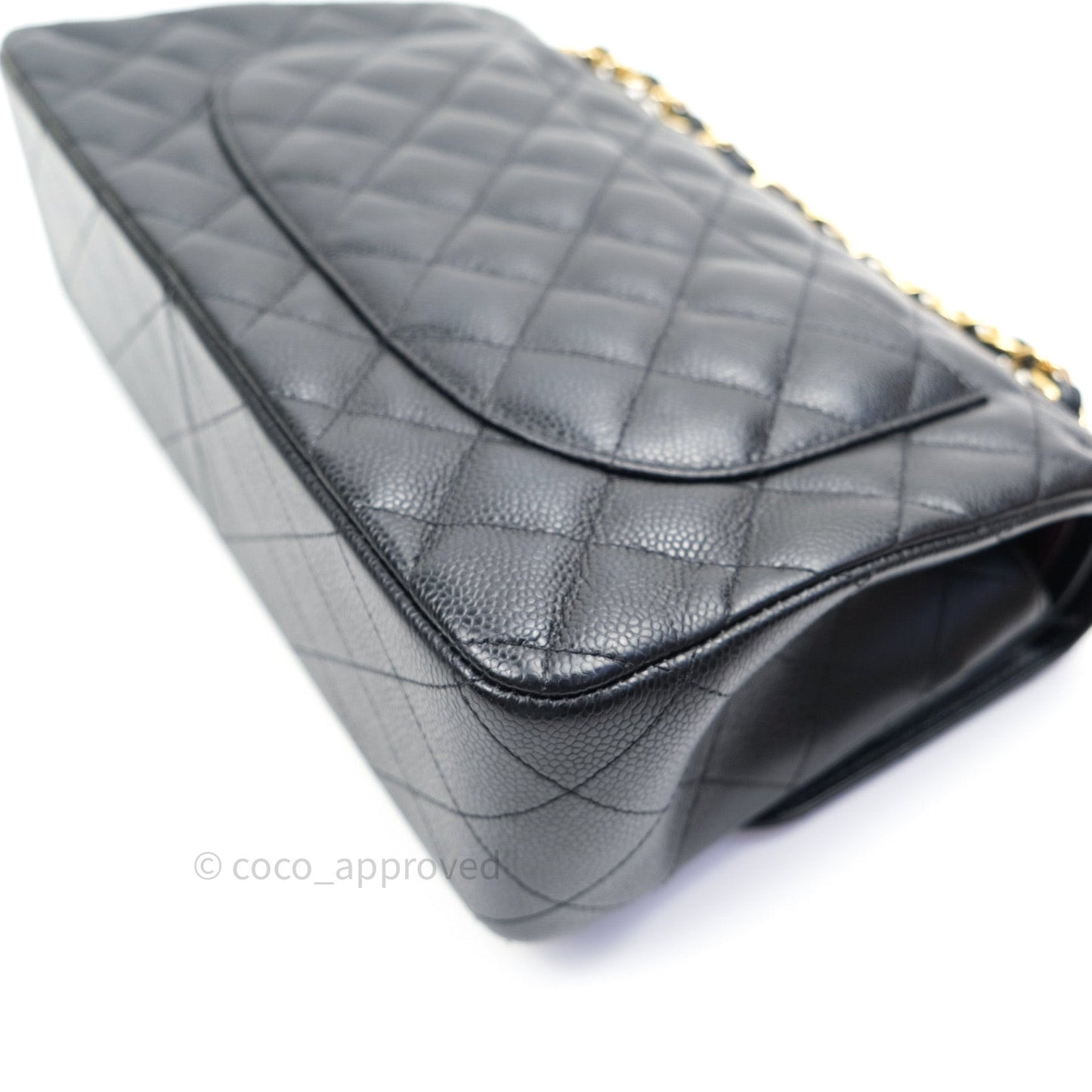 Chanel Jumbo Double Flap Black Caviar Gold Hardware⁣⁣