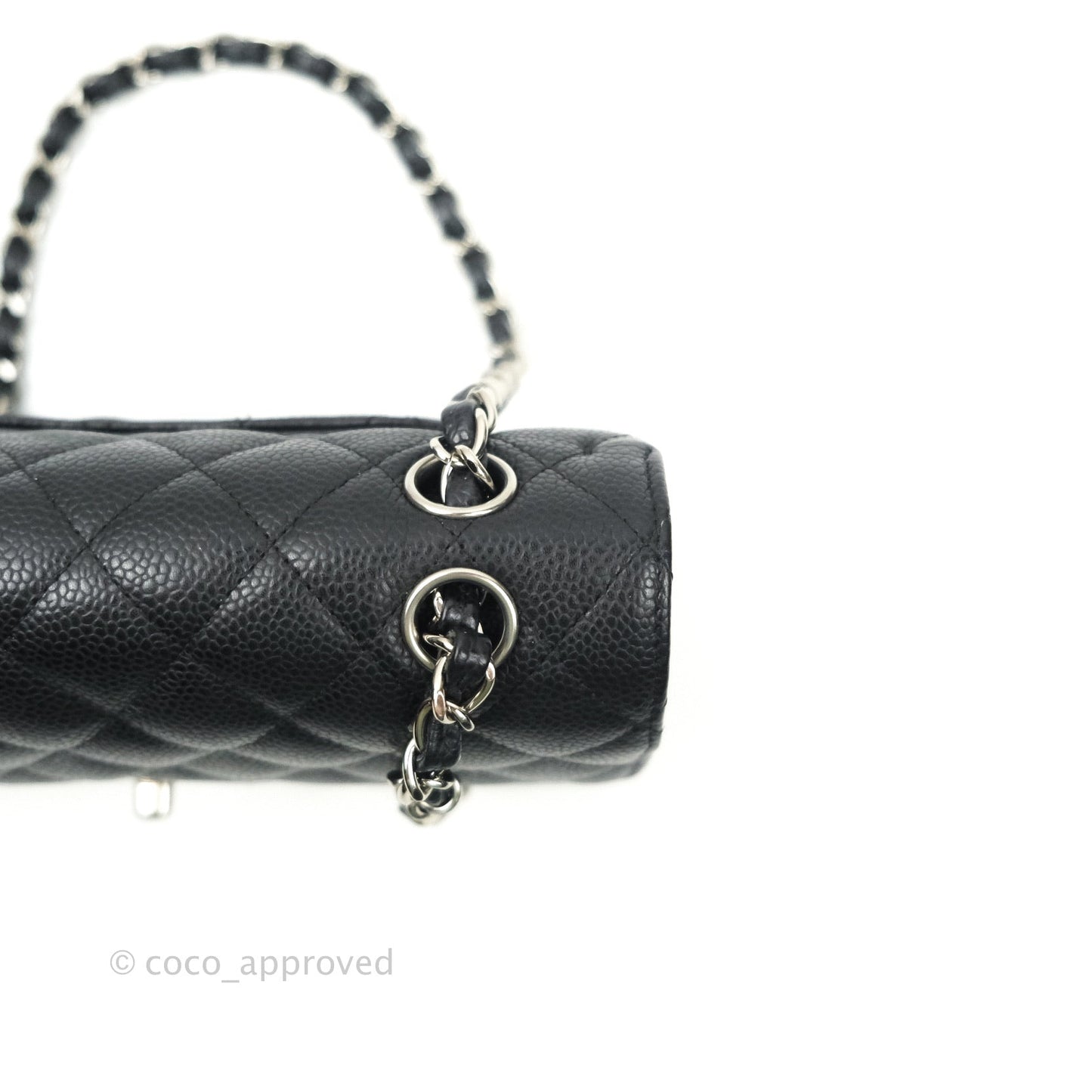 Chanel Classic Small S/M Flap Black Caviar Silver Hardware