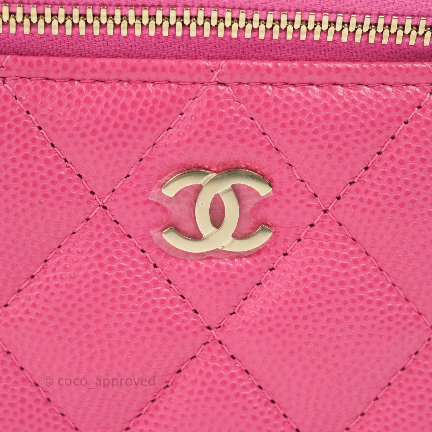 Chanel Mini Vanity Classic With Chain Pink Caviar Gold Hardware
