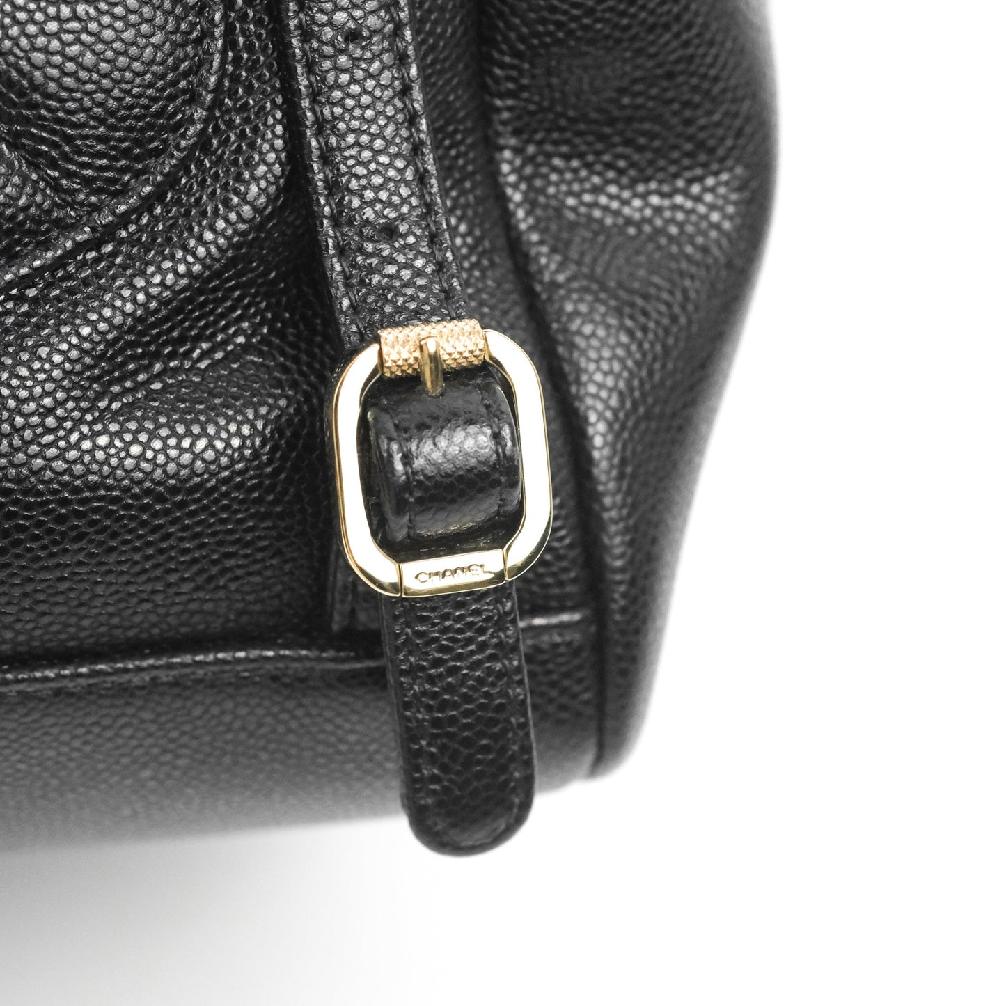 Chanel Quilted Business Affinity Backpack Black Caviar Gold Hardware