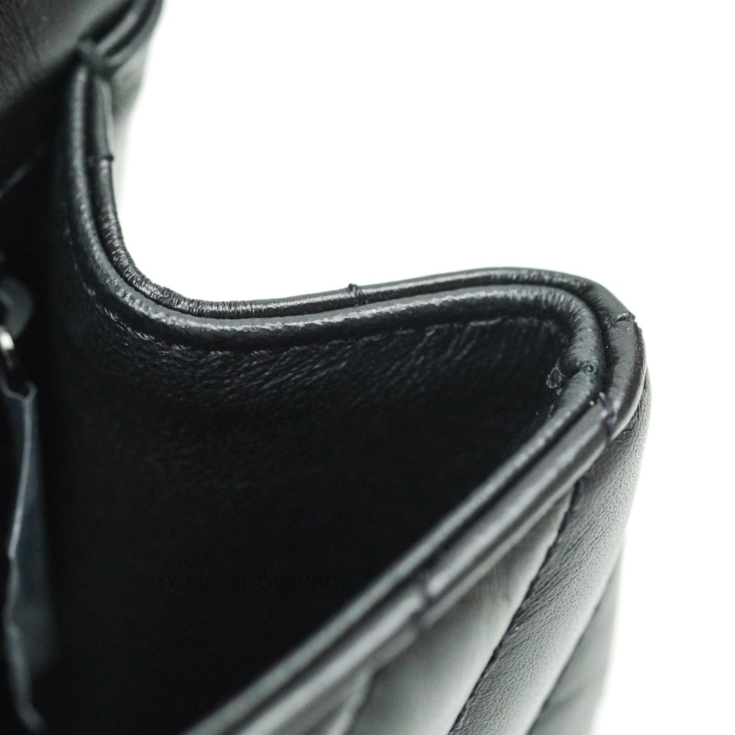Chanel Mini Reissue 224 So Black Chevron Calfskin Black Hardware