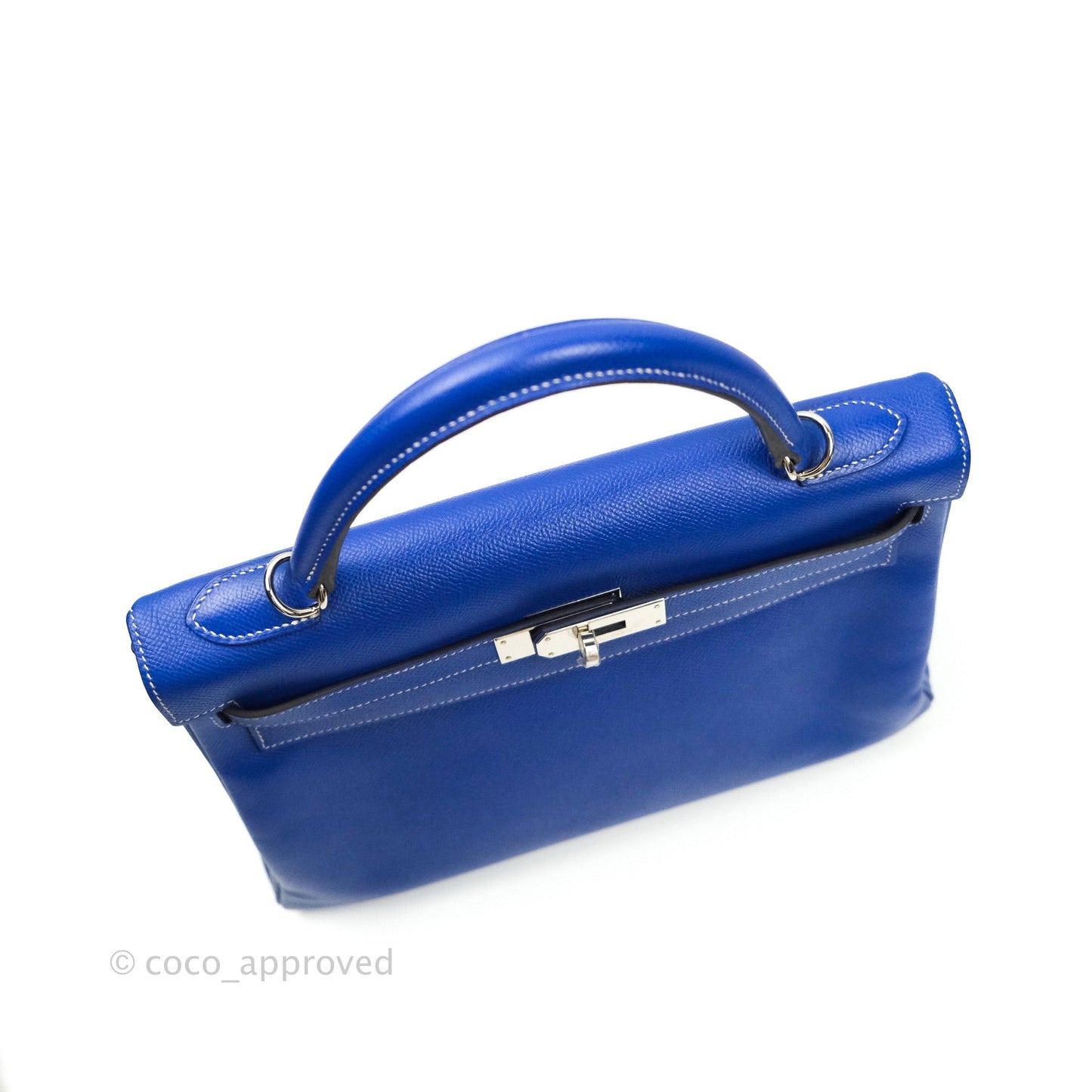 Hermès Kelly 32 Bleu Electrique Epsom Palladium Hardware
