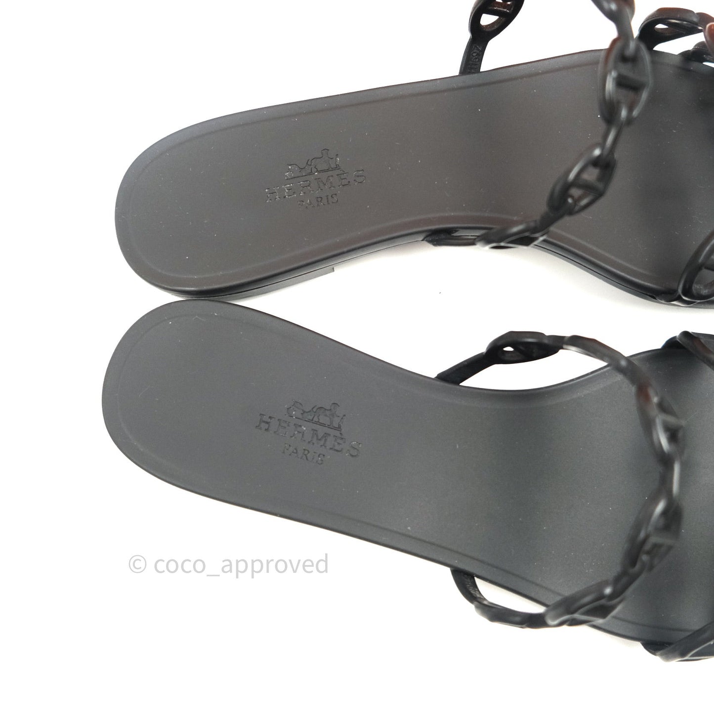 Hermès Rivage Sandals Black Size 36