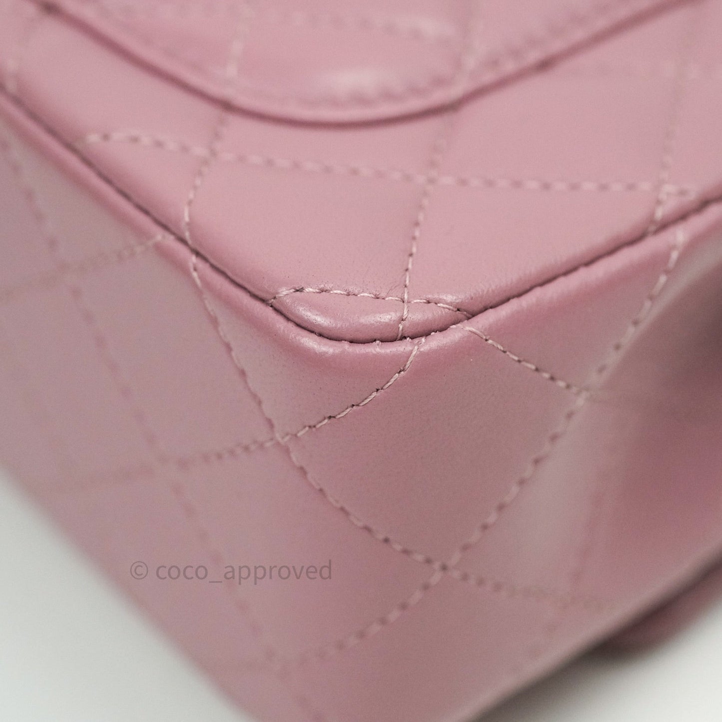 Chanel Quilted Mini Rectangular Pink Lambskin Gold Hardware