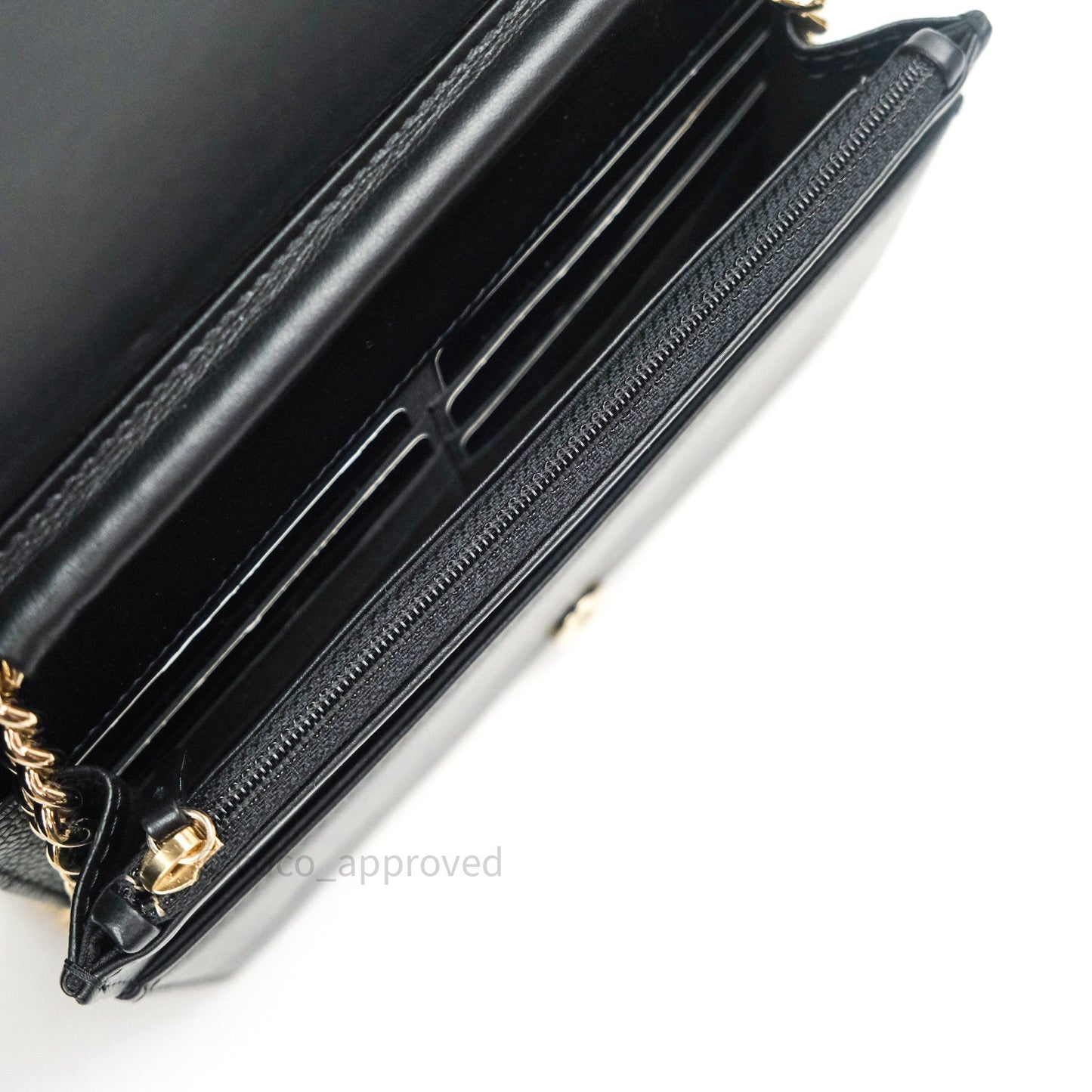 Chanel Quilted Boy Wallet on Chain WOC Black Caviar Gold Hardware