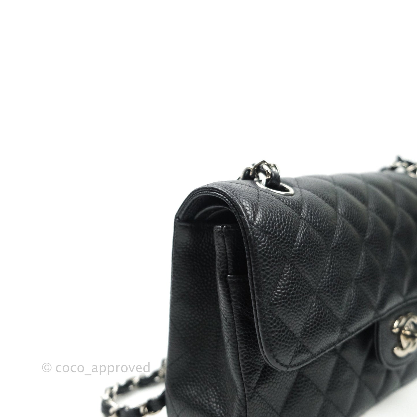 Chanel Classic Small S/M Flap Black Caviar Silver Hardware