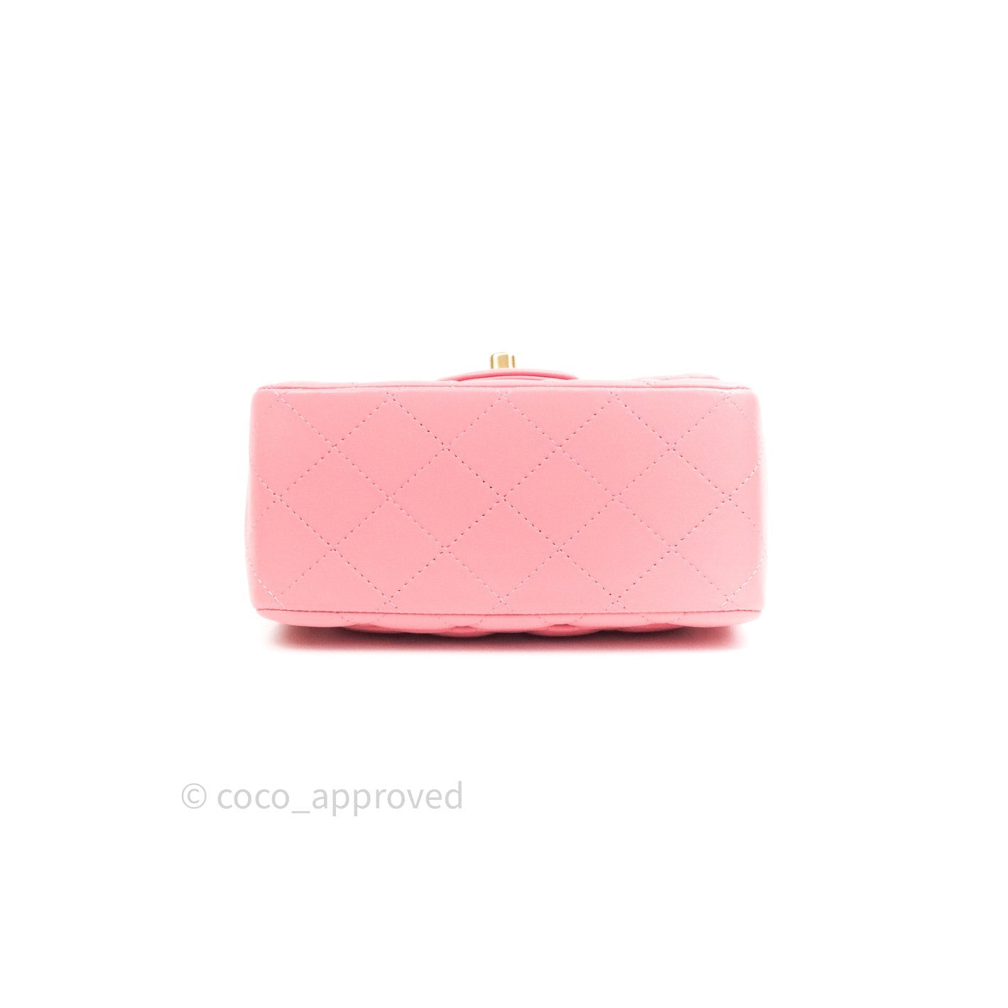 Chanel Mini Square Pink Lambskin Gold Hardware