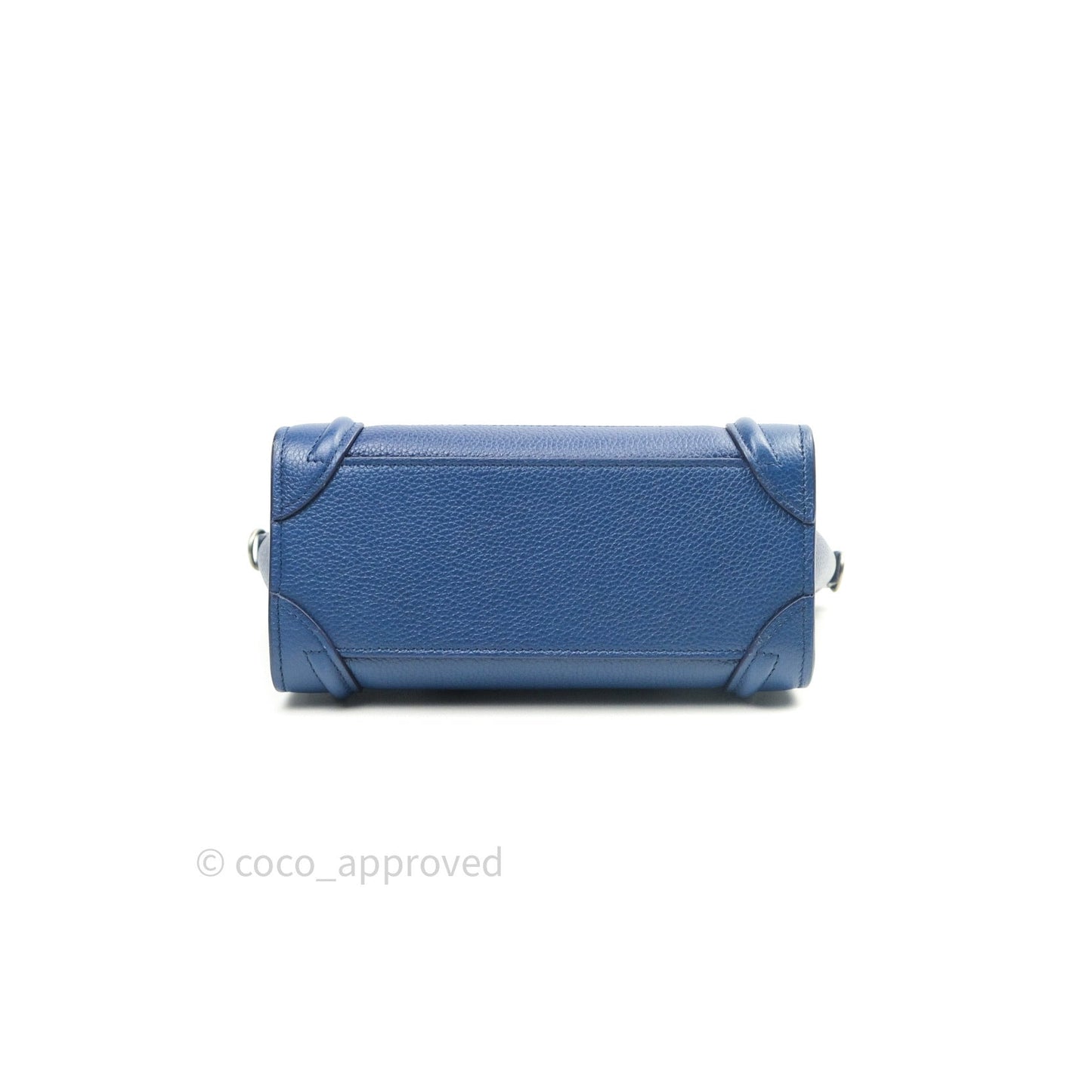 Celine Nano Luggage in Dark Indigo Drummed Calfskin