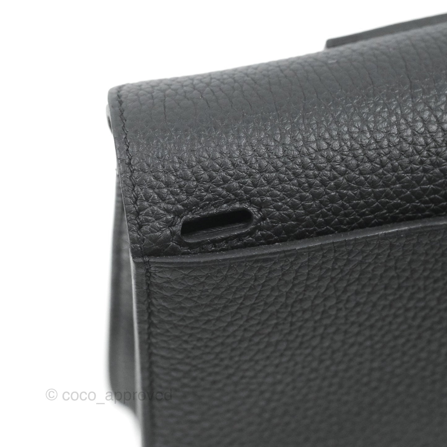 Hermès Halzan 25 Black Clemence Palladium Hardware