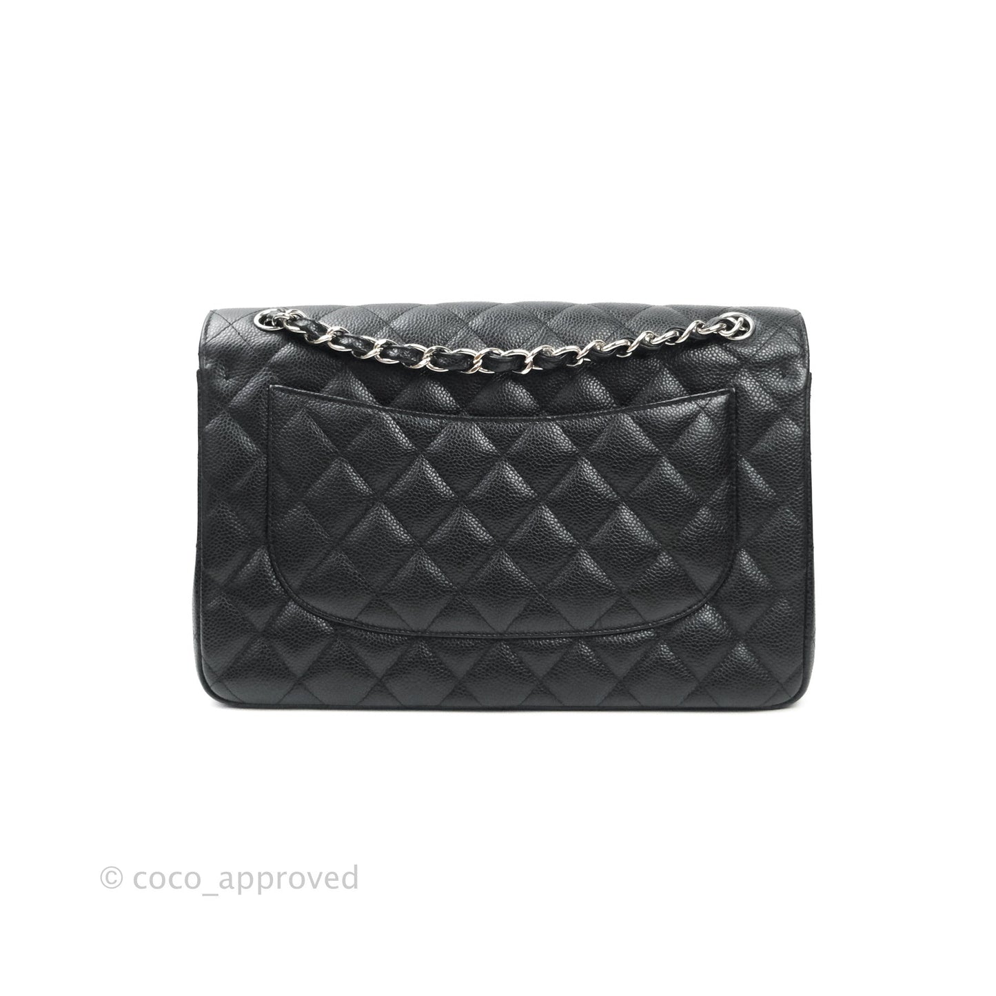 Chanel Jumbo Double Flap Black Caviar Silver Hardware⁣⁣