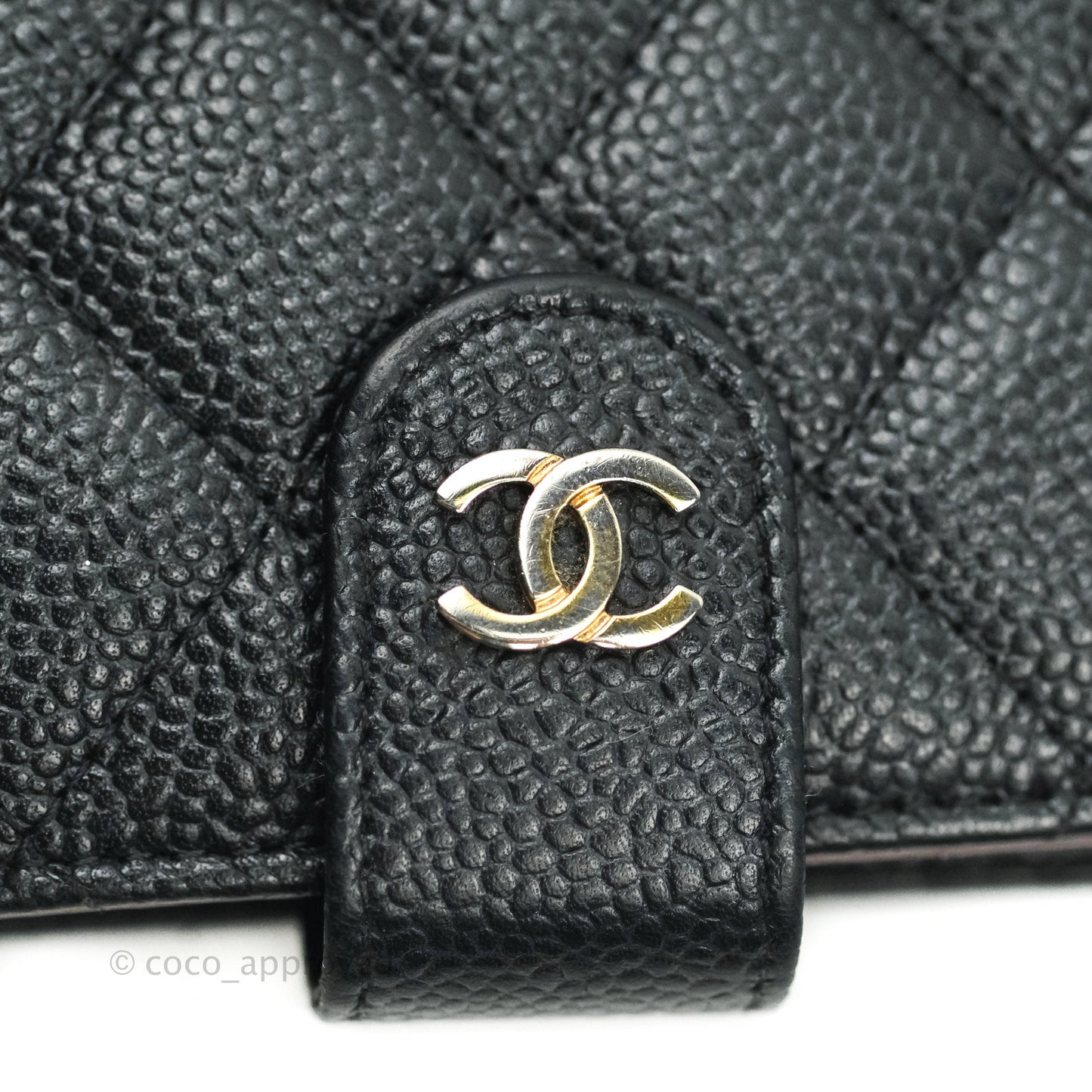 Chanel Timeless Black Caviar Wallet Gold Hardware