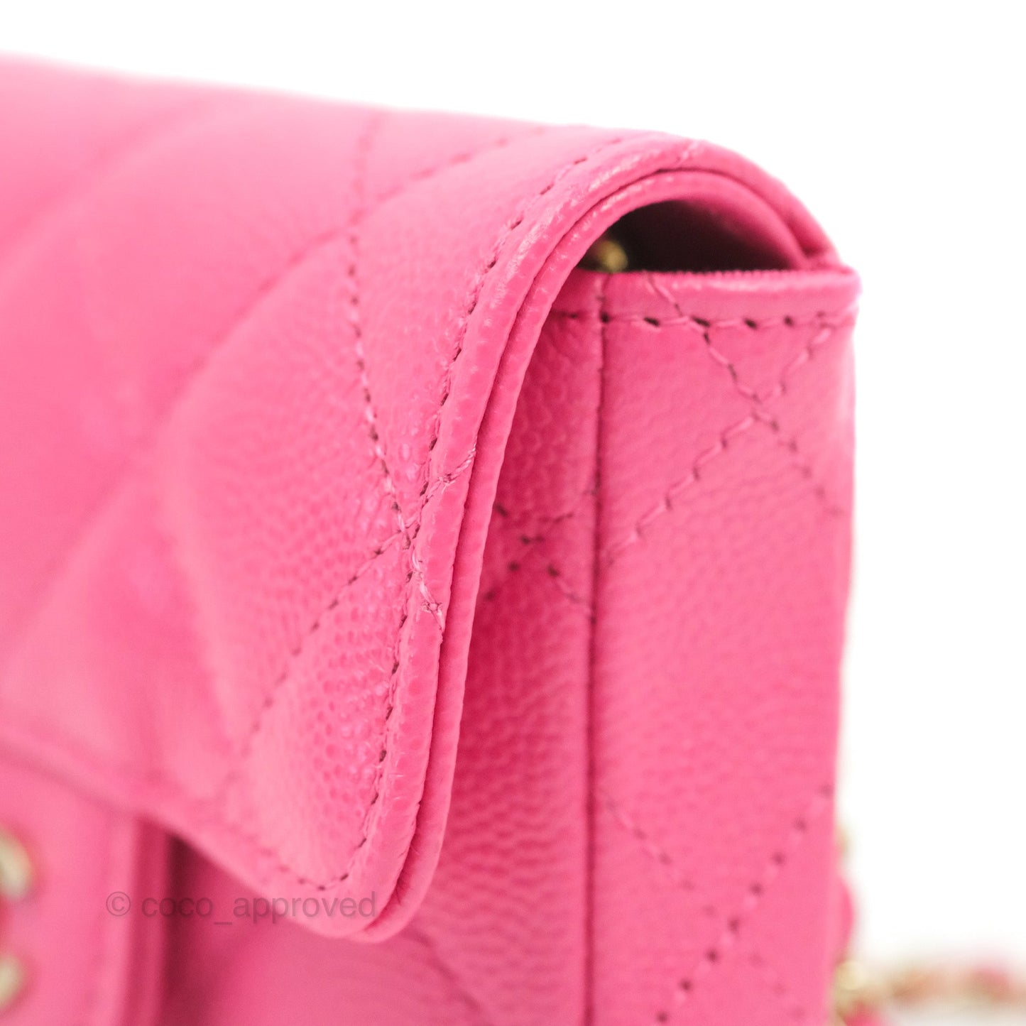 Chanel Classic Quilted Belt Bag Pink Caviar Gold Hardware