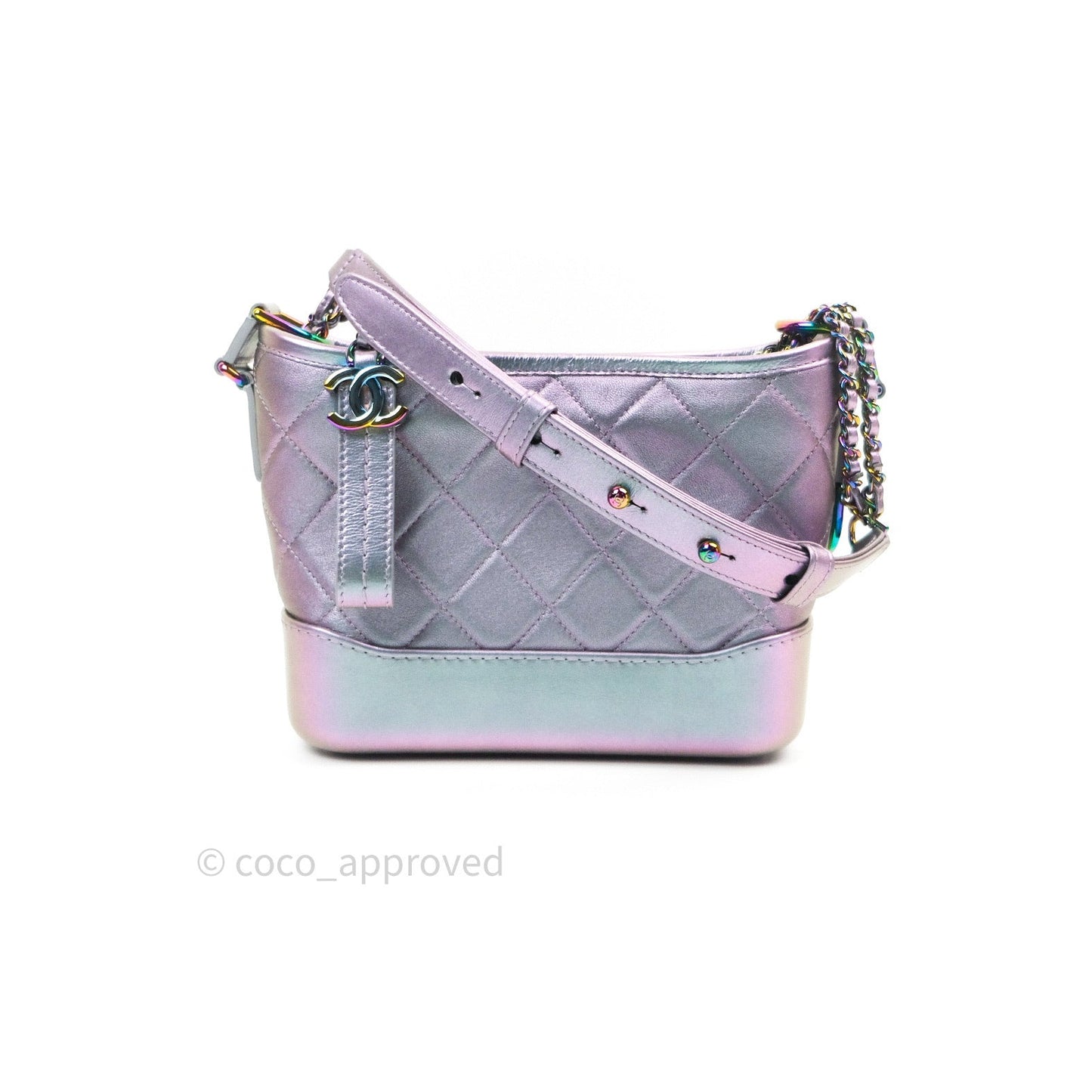 Chanel Small Gabrielle Hobo Iridescent Purple Mixed Hardware