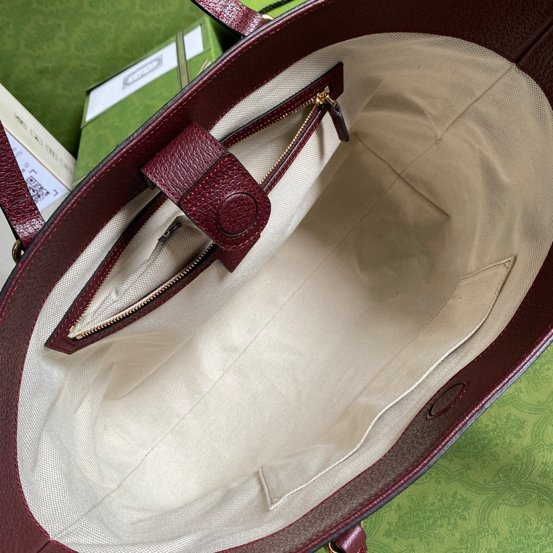 Luxury Gucci Ophidia Medium Tote With Web Bag