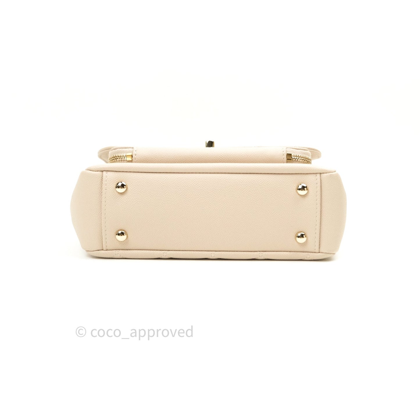 Chanel Quilted Medium Business Affinity Flap Beige Caviar Light Gold Hardware