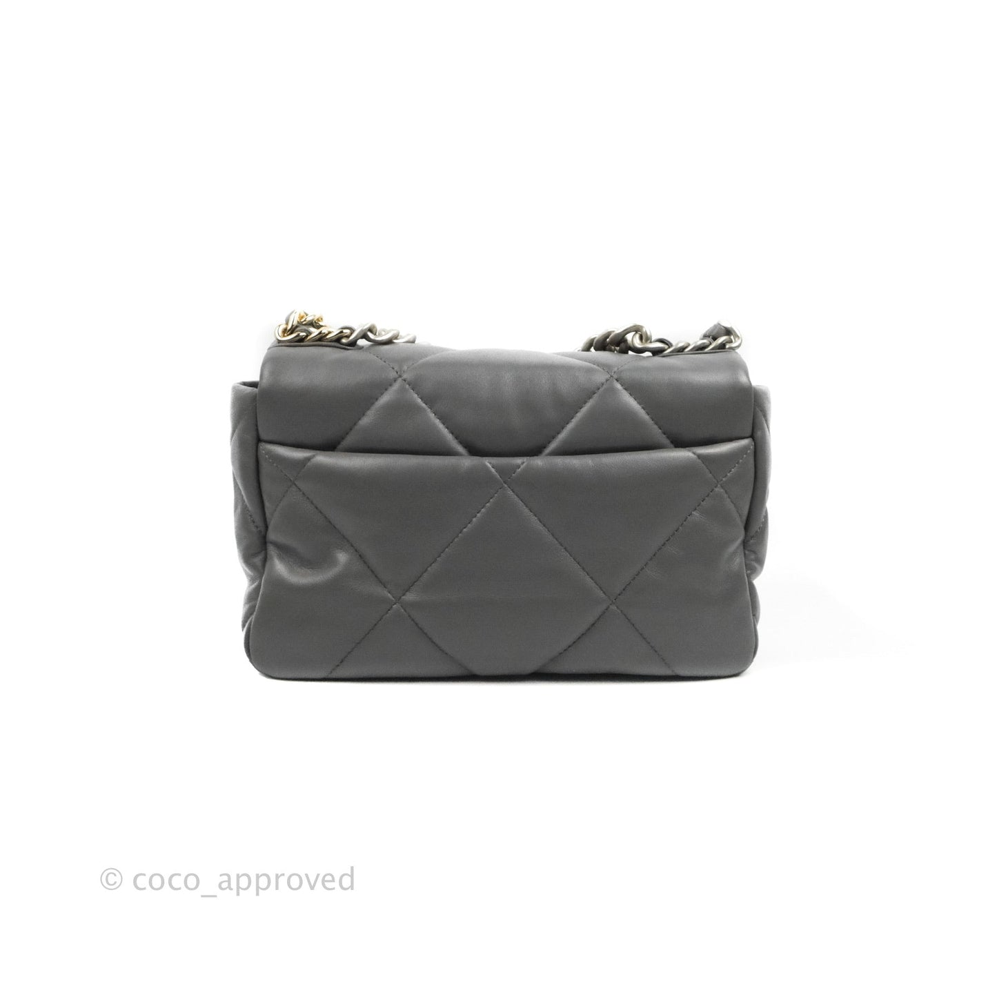 Chanel 19 Small Dark Grey Mixed Hardware