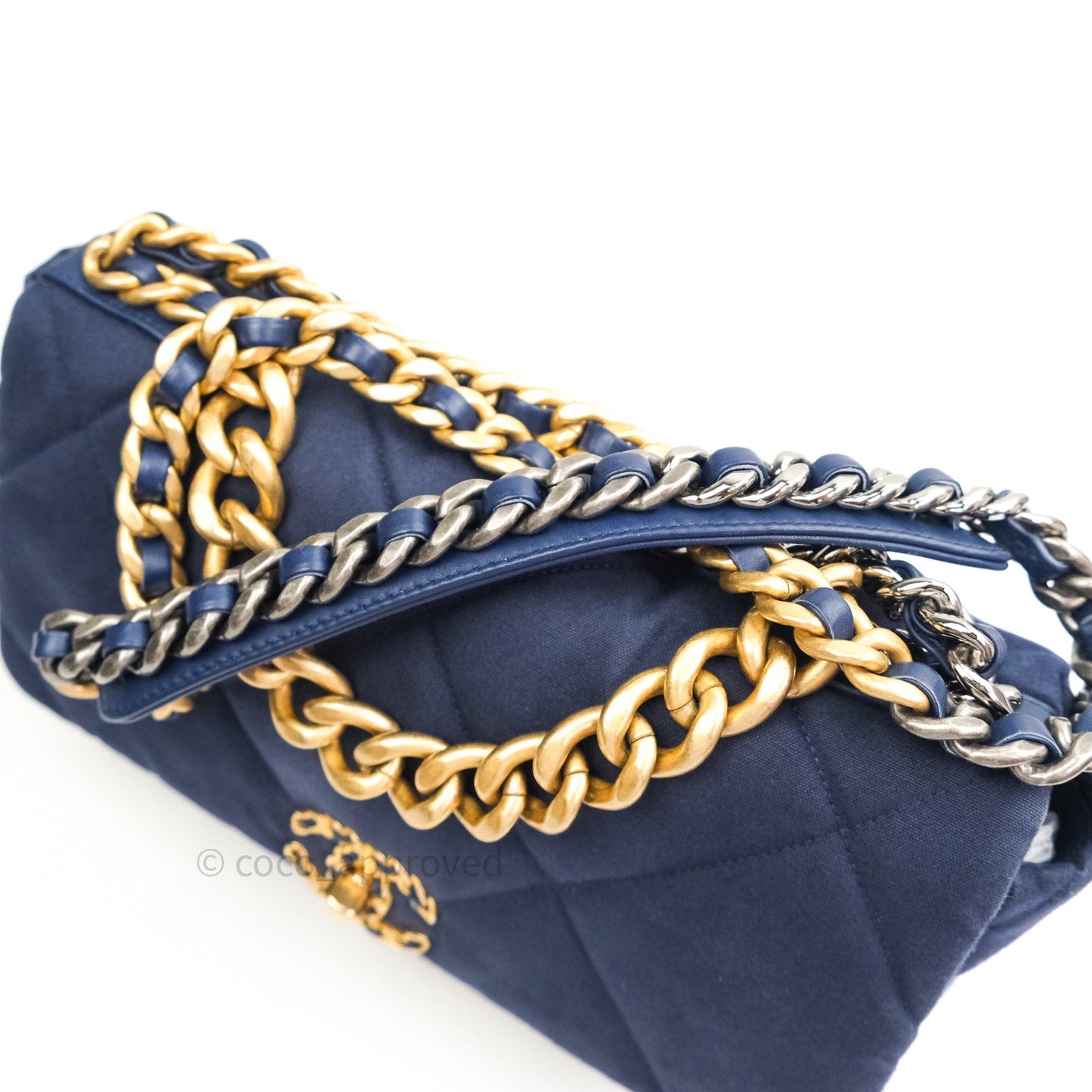 Chanel 19 Medium Canvas Navy Mixed Hardware