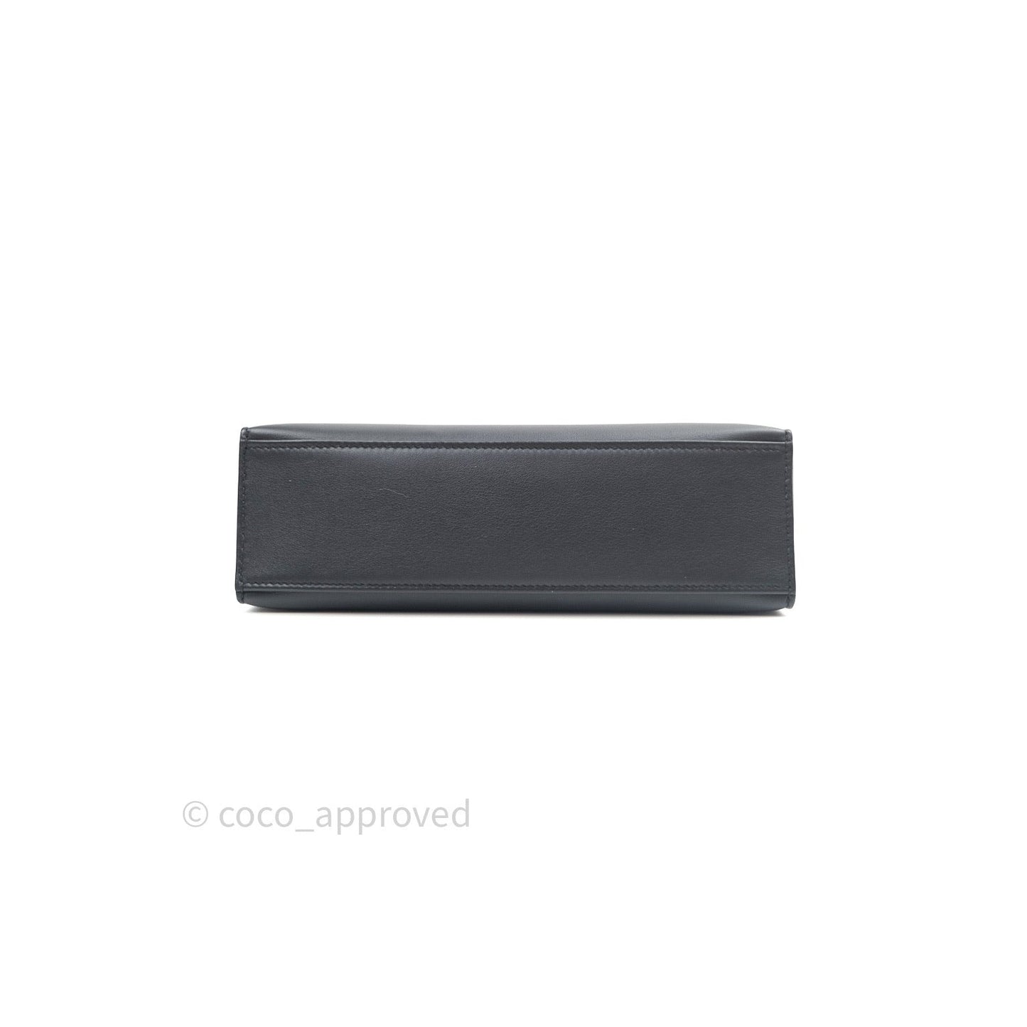 Hermès Kelly Pochette Clutch Black Swift Palladium Hardware