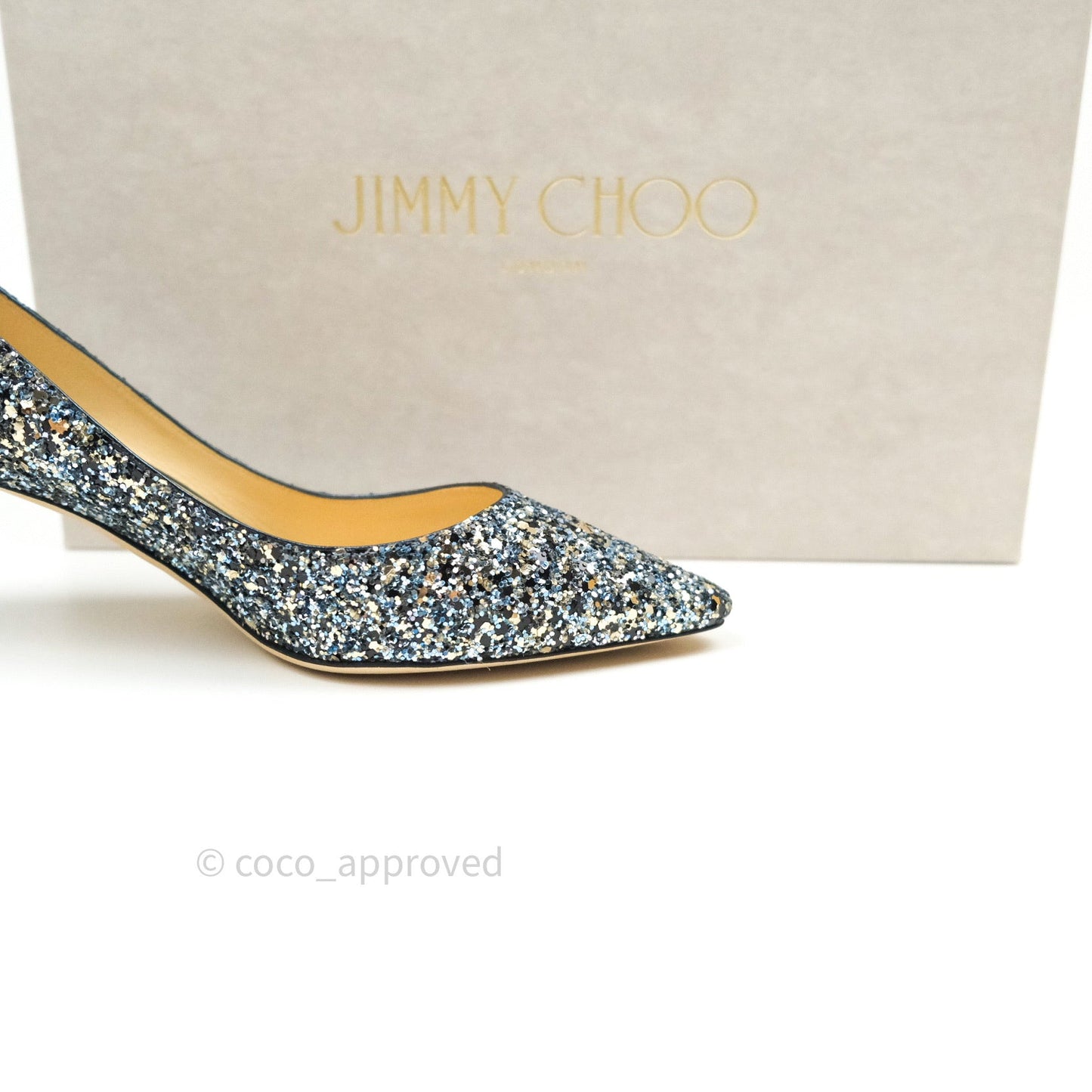 Jimmy Choo Electric Blue Mix Party Coarse Glitter Romy 60
