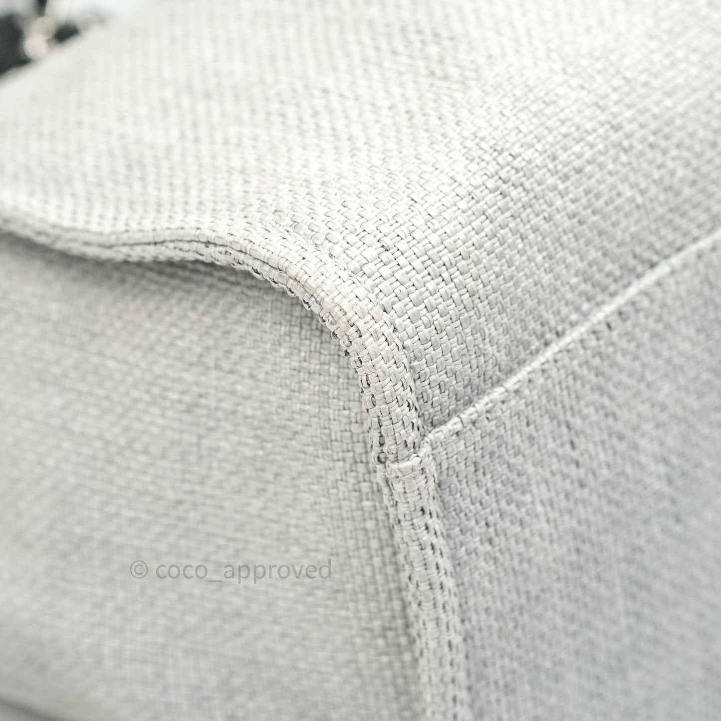 Chanel Canvas Large Deauville Tote Light Grey