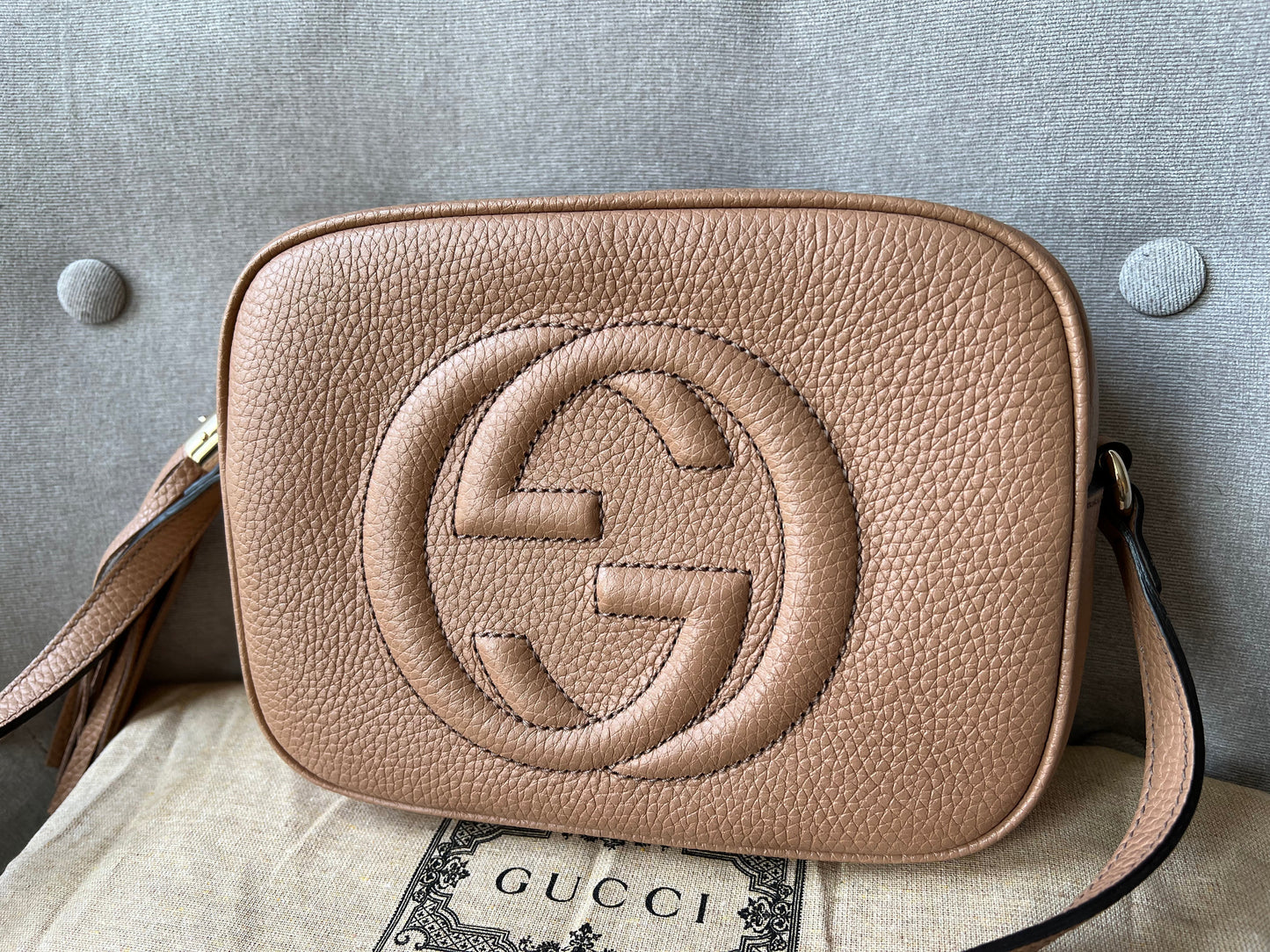 Luxury Gucci Rose Beige Soho Disco ( 1050)