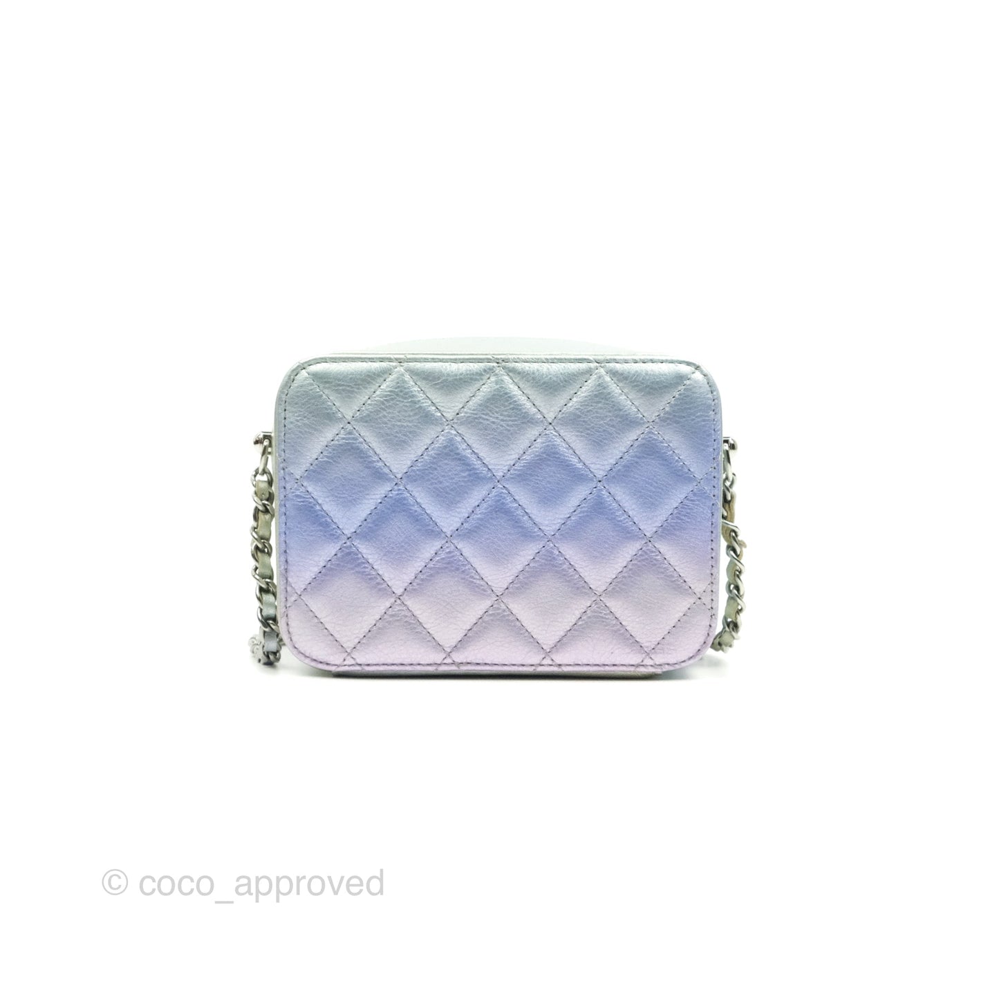 Chanel Gradient Metallic Calfskin Quilted Camera Bag Silver Hardware