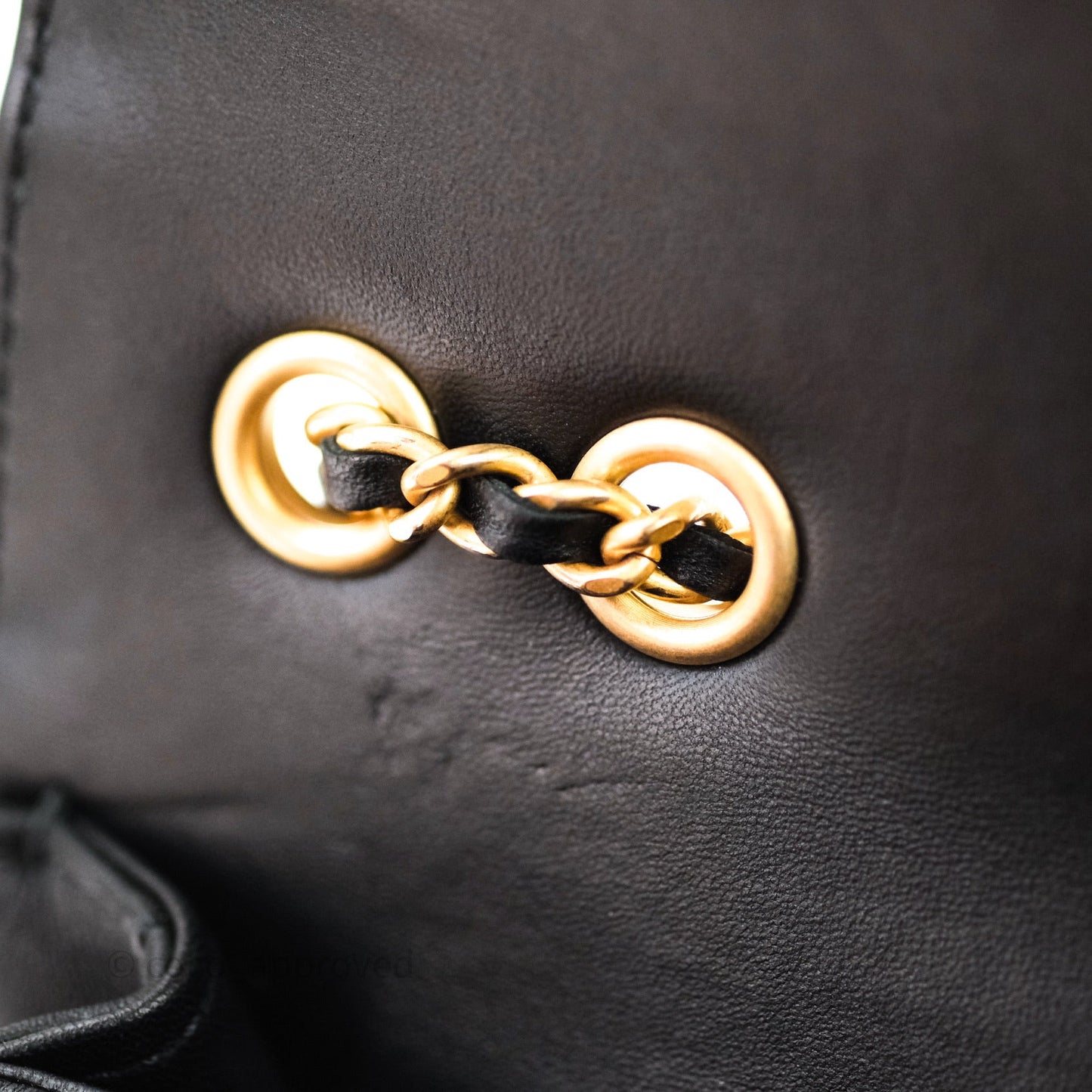 Chanel Coco Vintage Flap Small Bag Black Lambskin Gold Hardware