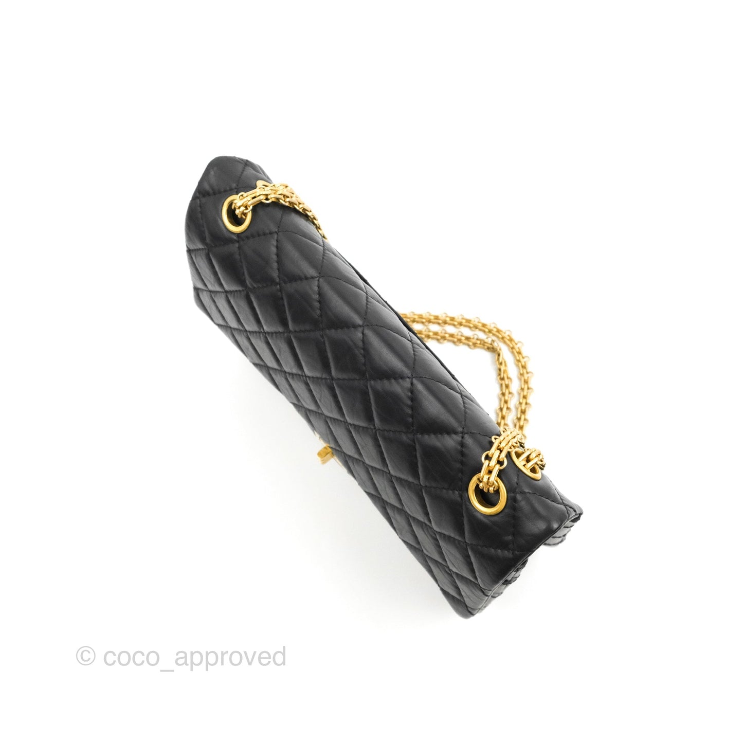 Chanel Reissue 226 Quilted Black Aged Calfskin Aged Gold Hardware