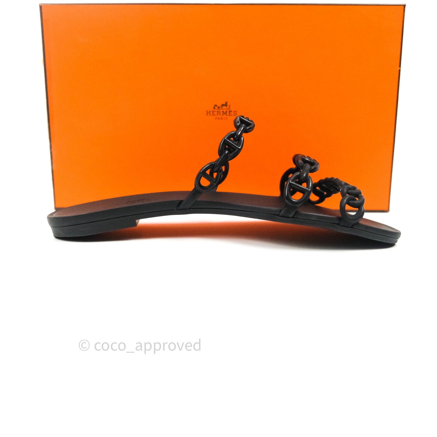 Hermès Rivage Sandals Black Size 36
