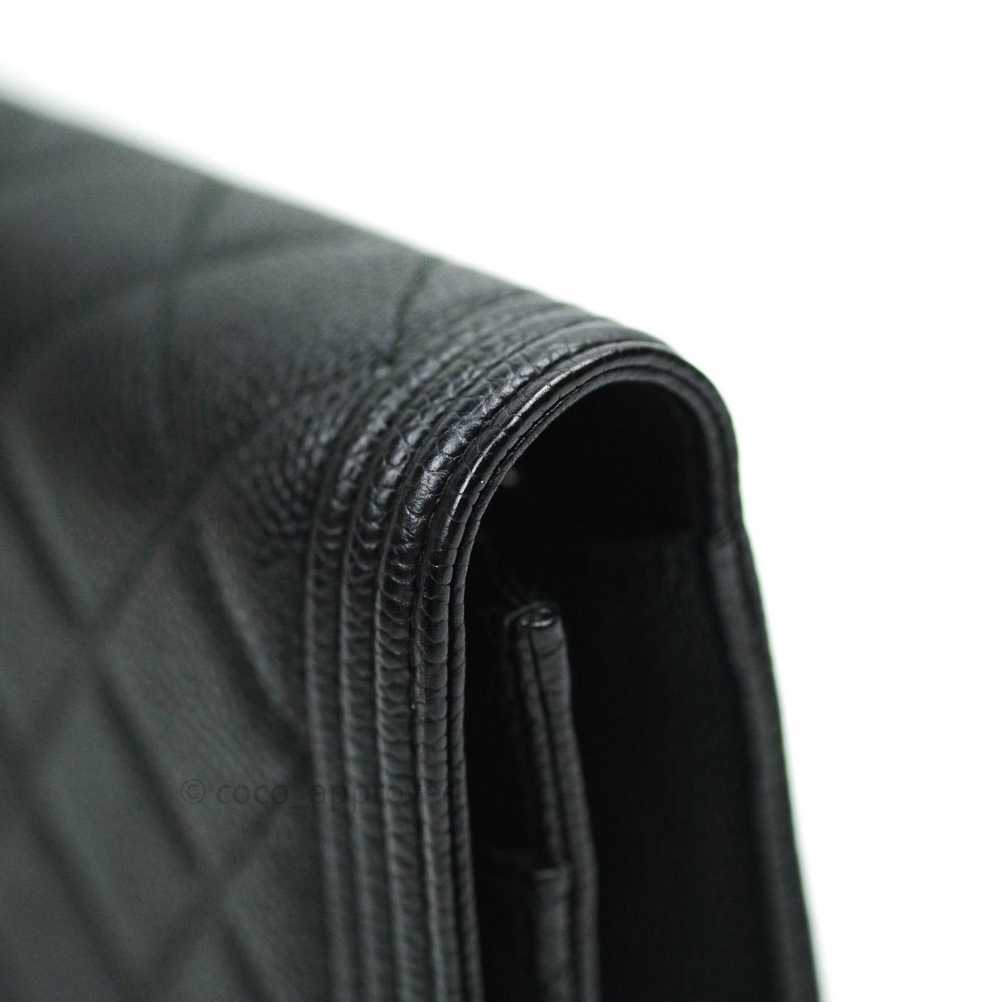 Chanel Boy Wallet on Chain WOC Black Caviar Ruthenium Hardware