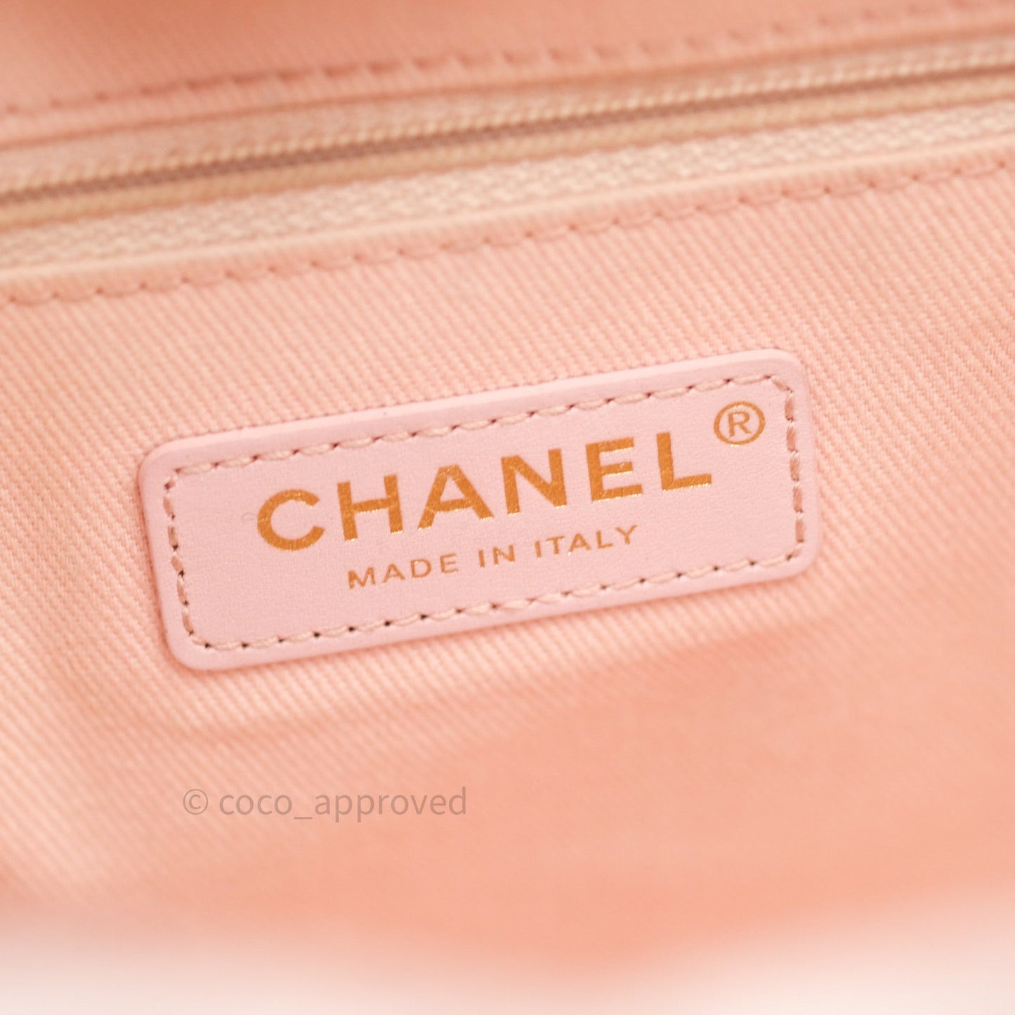 Chanel Canvas Deauville Medium Tote Pink Glittering 19C