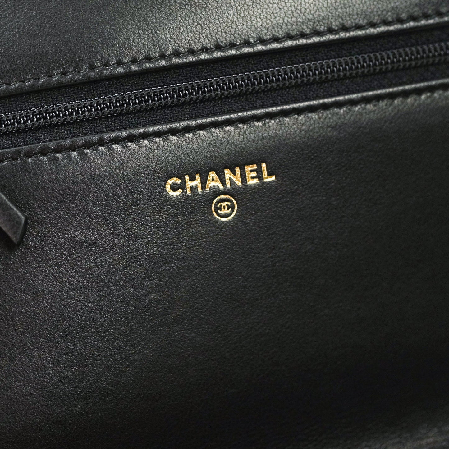 Chanel Quilted Wallet on Chain WOC Black Calfskin Gold Hardware